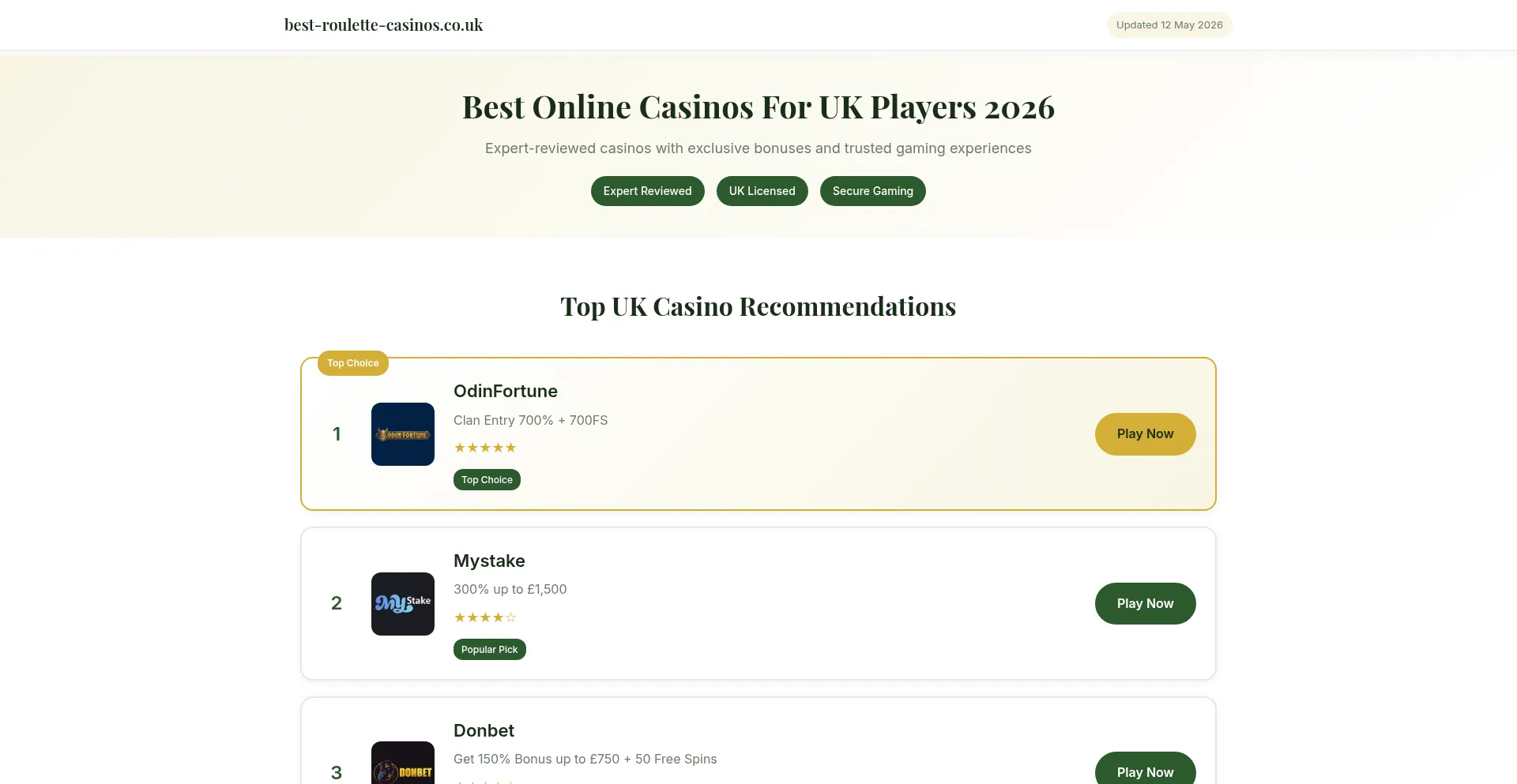 Best-roulette-casinos.co.uk