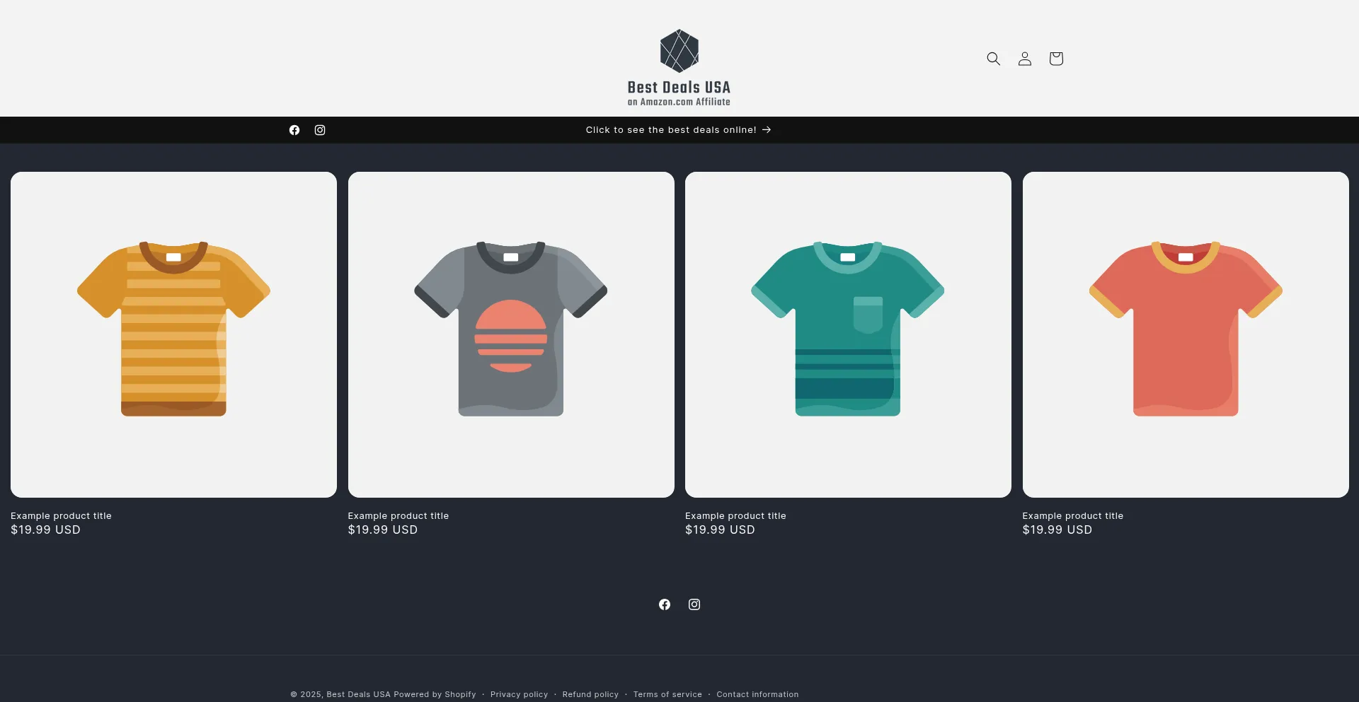 Website screenshot of Bestdealsusa.store
