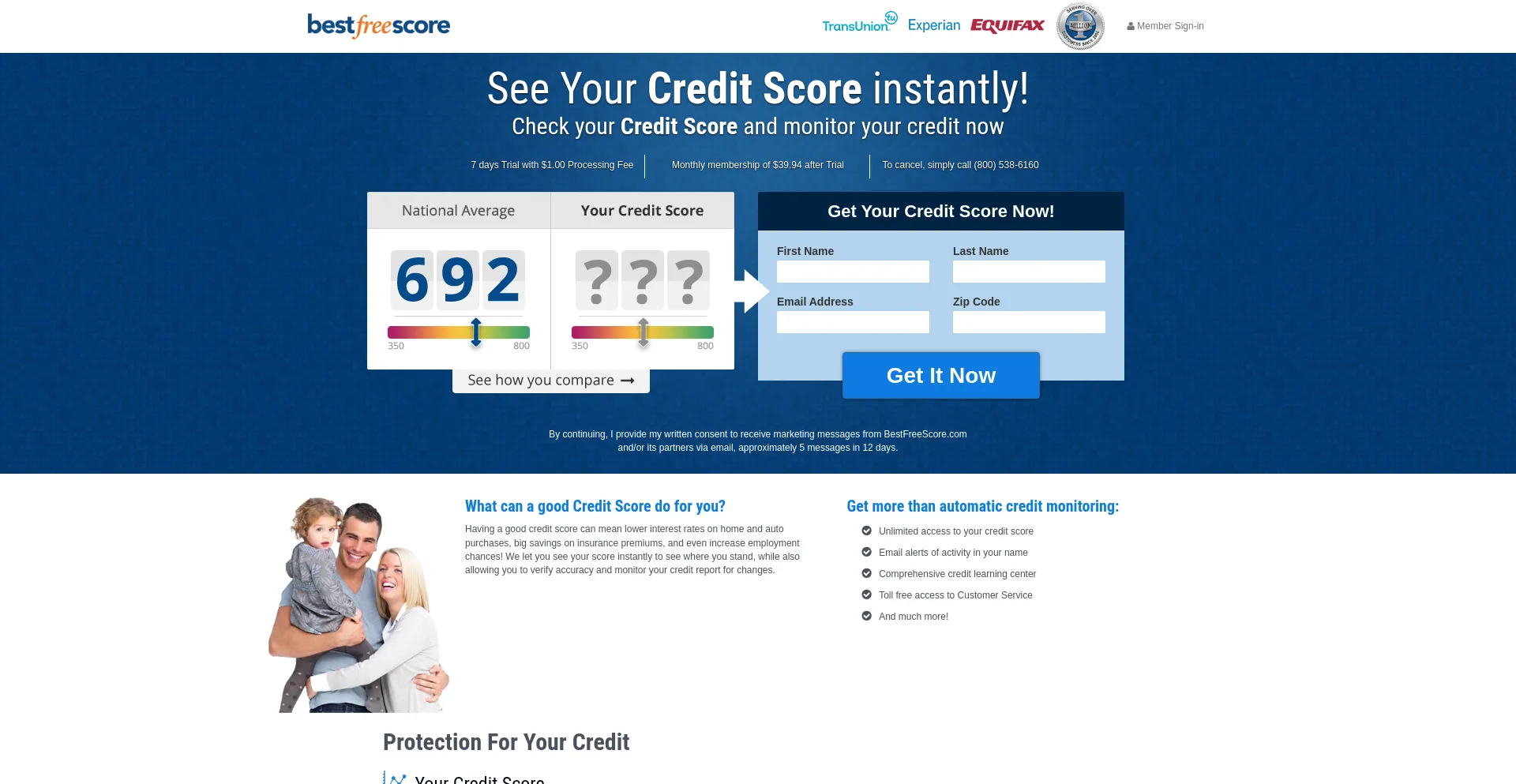 Website screenshot of Bestfreescore.com