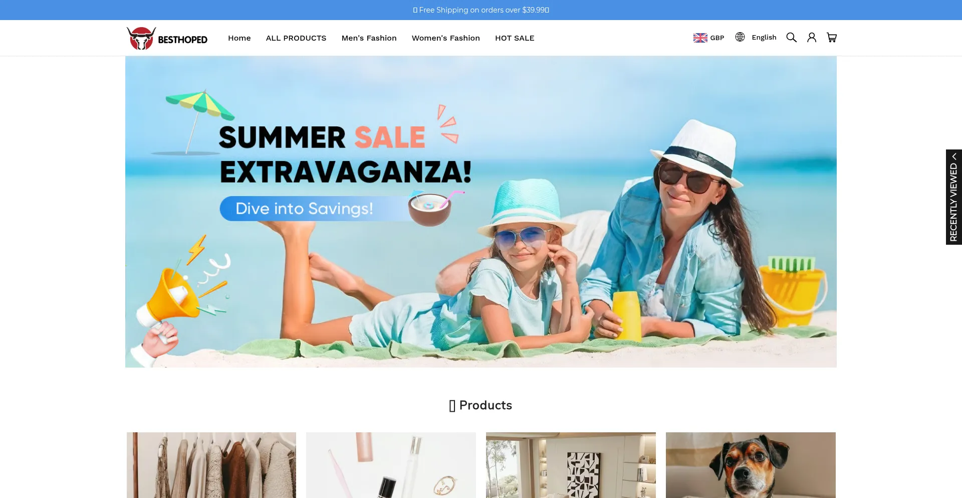 Website screenshot of Besthoped.com