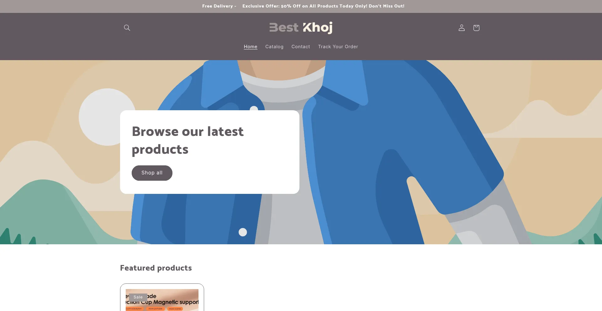 Website screenshot of Bestkhoj.shop