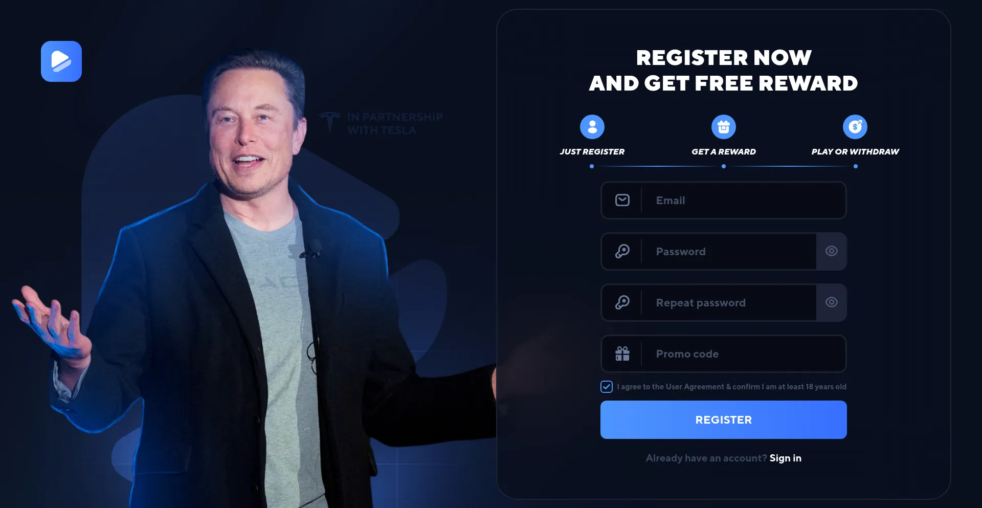 Website screenshot of Bestslot.world