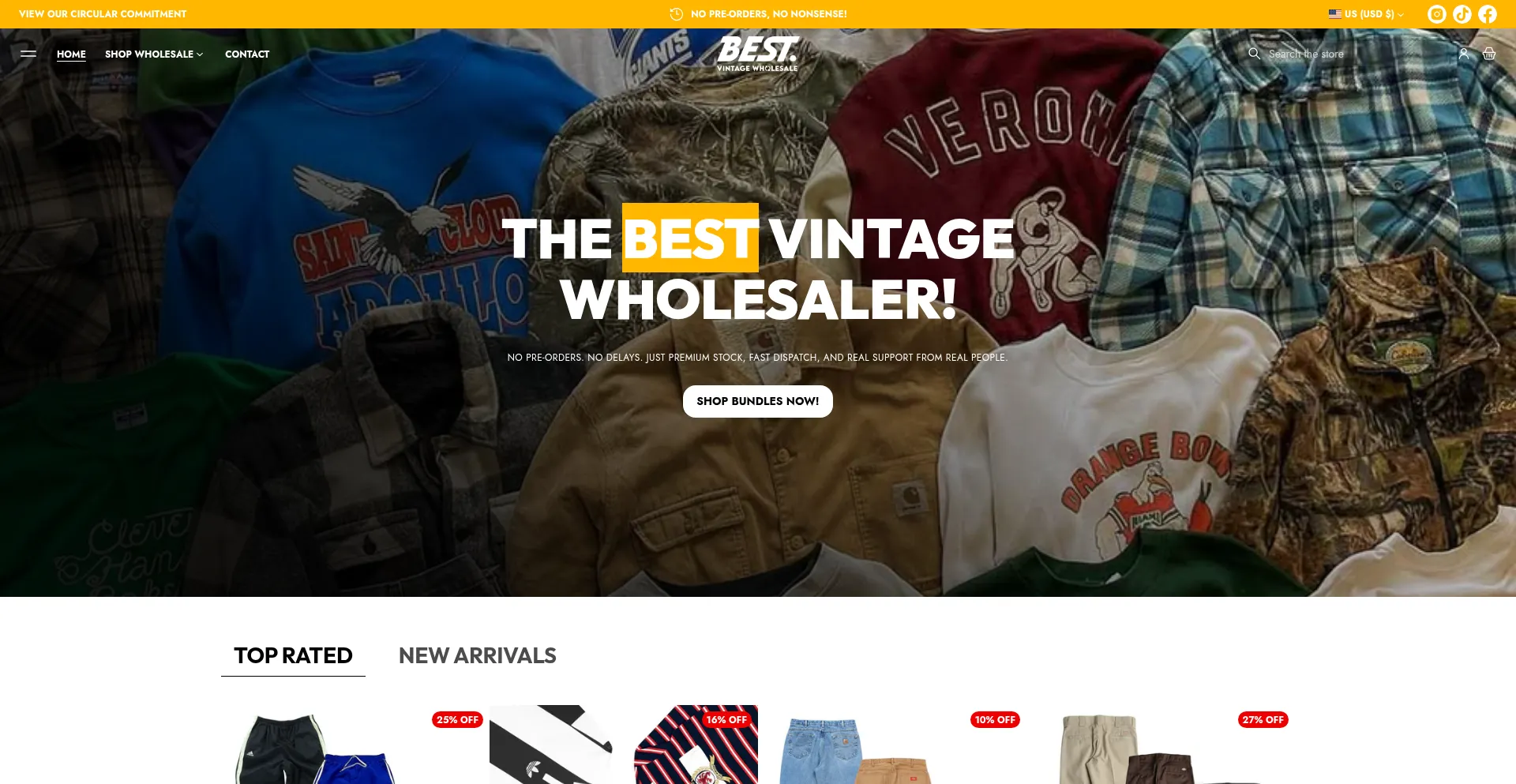 Bestvintagewholesale.com Screenshot