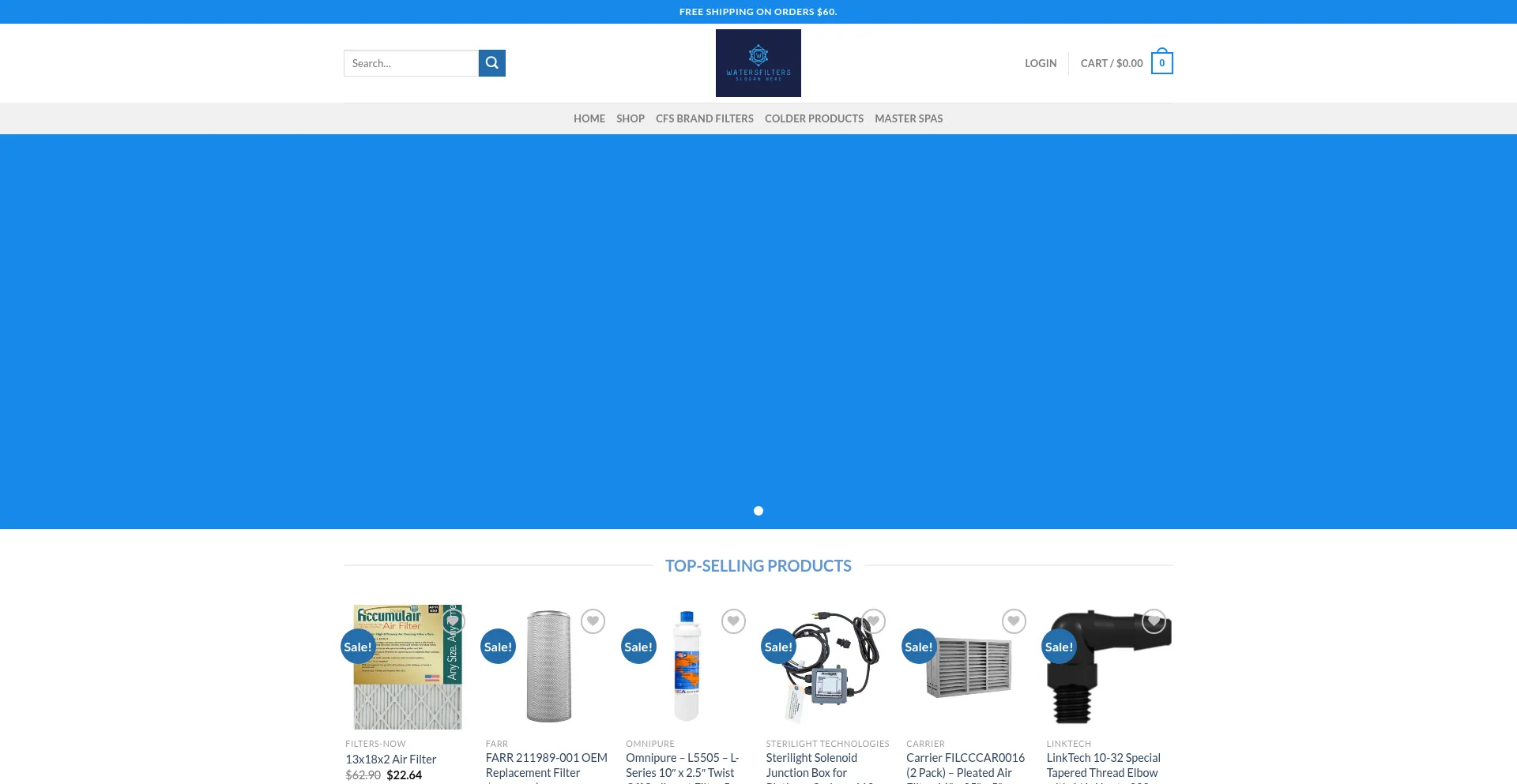 Website screenshot of Bestwatersfilters.com