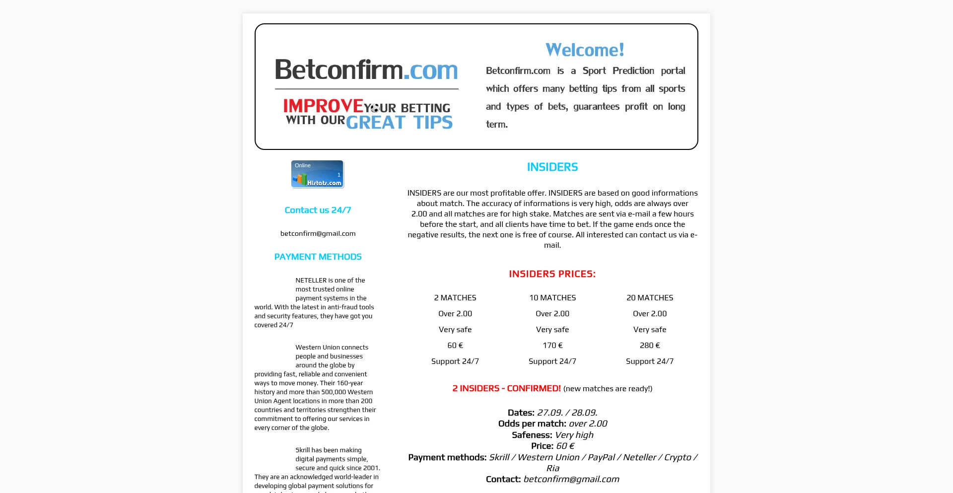 Betconfirm.com Screenshot