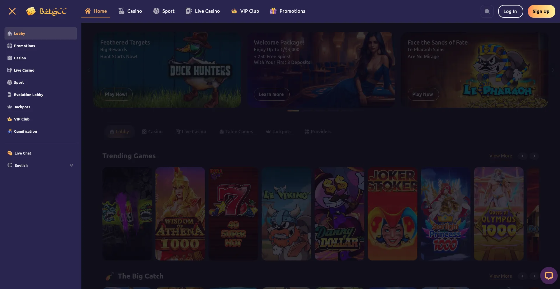 Website screenshot of Betgcc.com