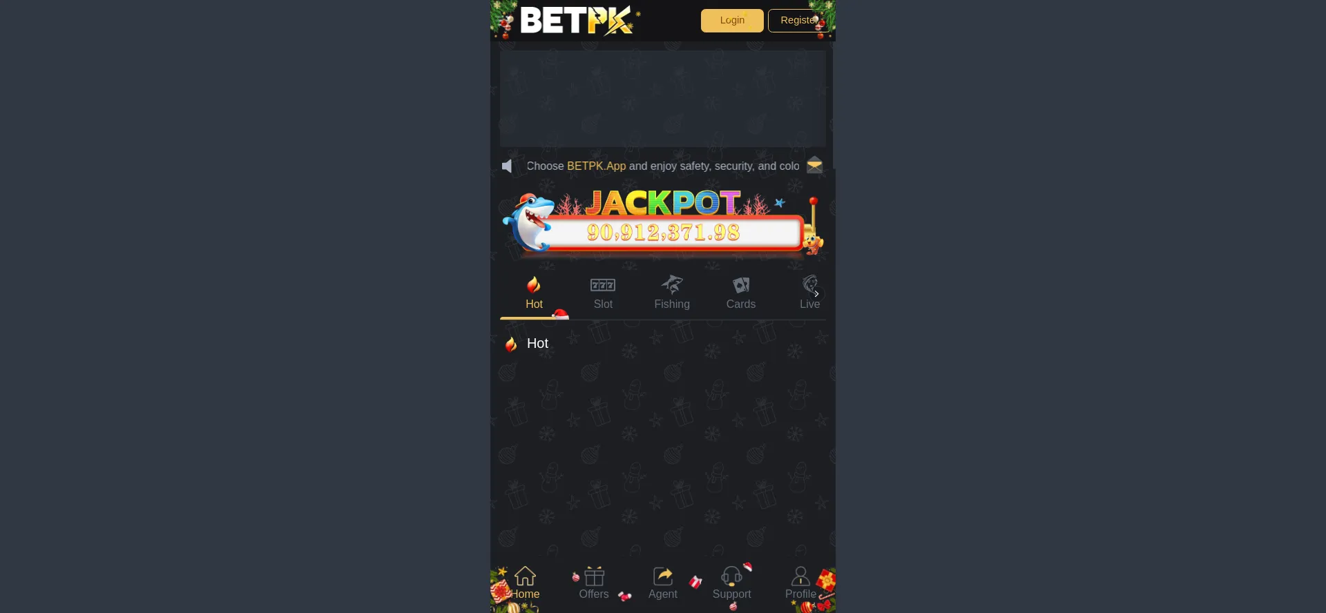Website screenshot of Betpk66.com