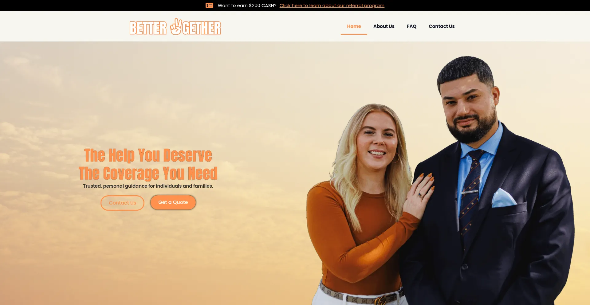 Website screenshot of Better2getherhealth.com
