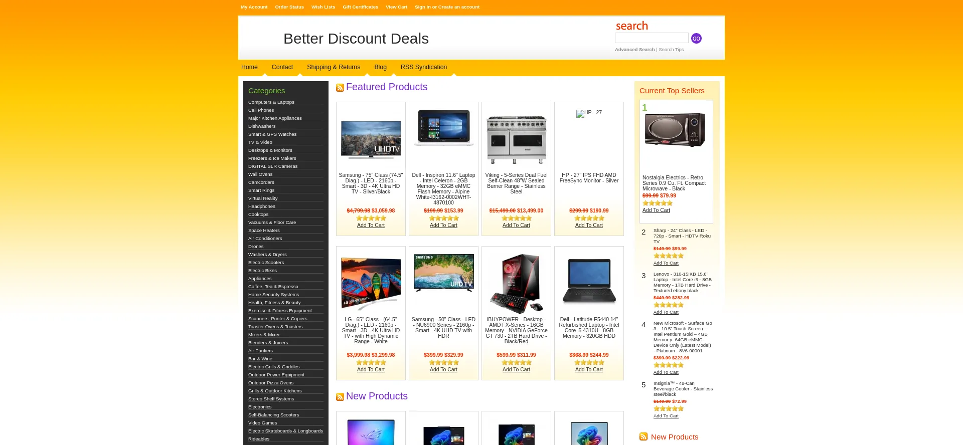Website screenshot of Betterdiscountdeals.com