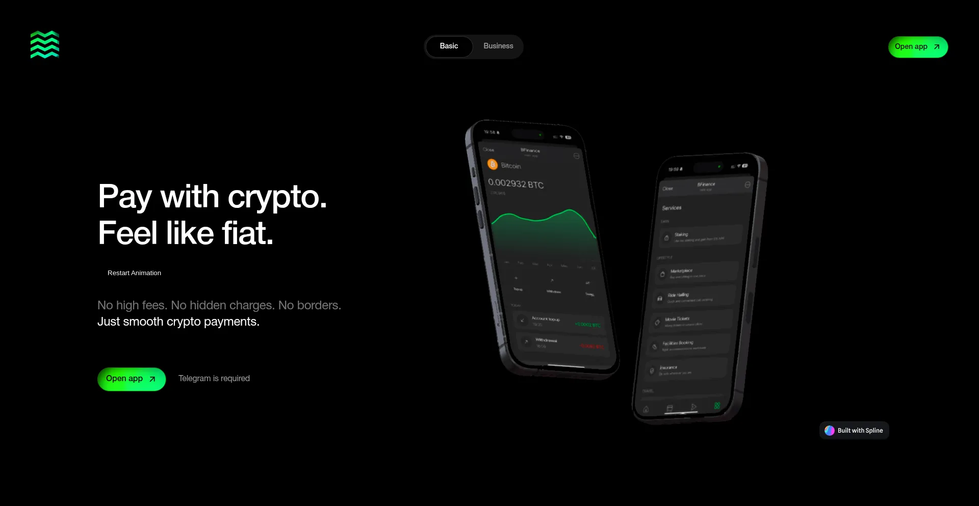 Website screenshot of Bfinance.app