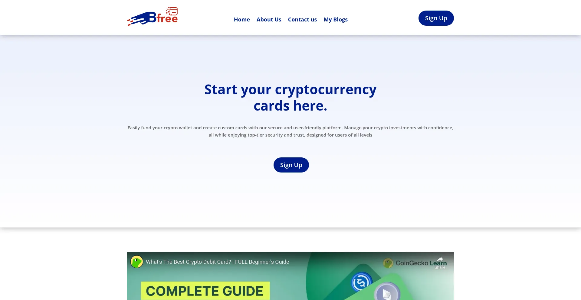 Bfree.cards Screenshot
