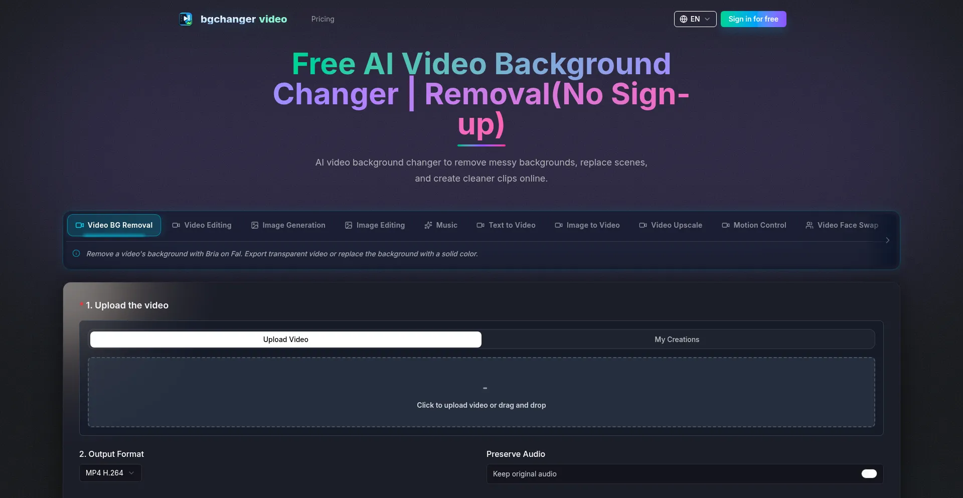 Bgchanger.video