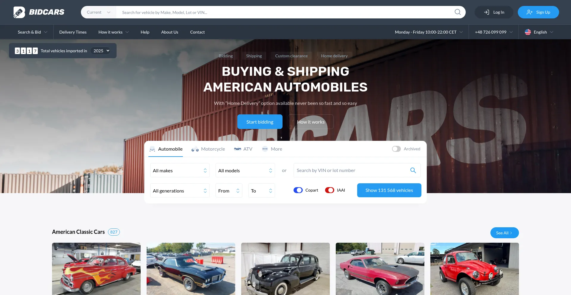 Bid.cars Screenshot