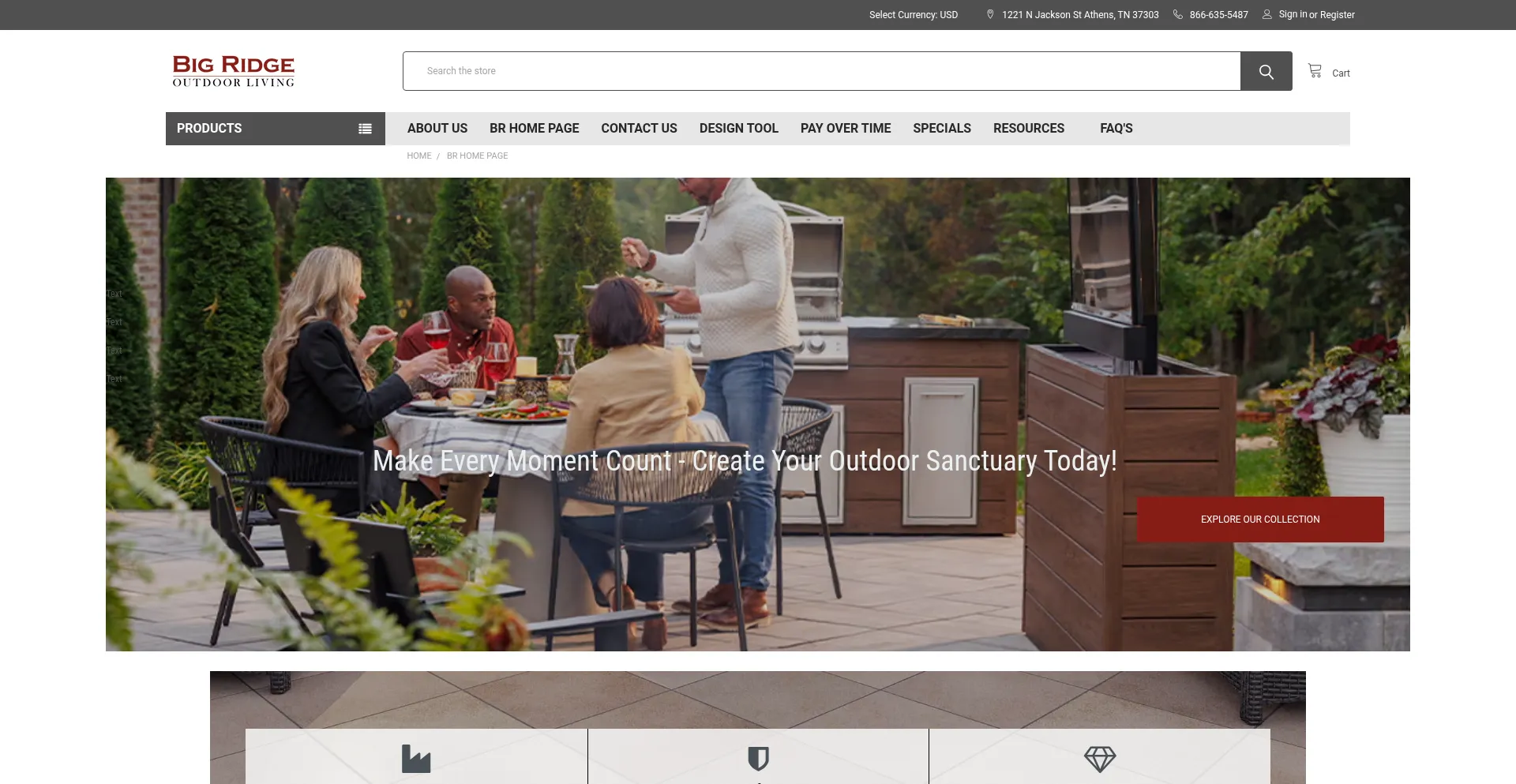 ¿És Seguro y Confiable Bigridgeoutdoorkitchens.com?