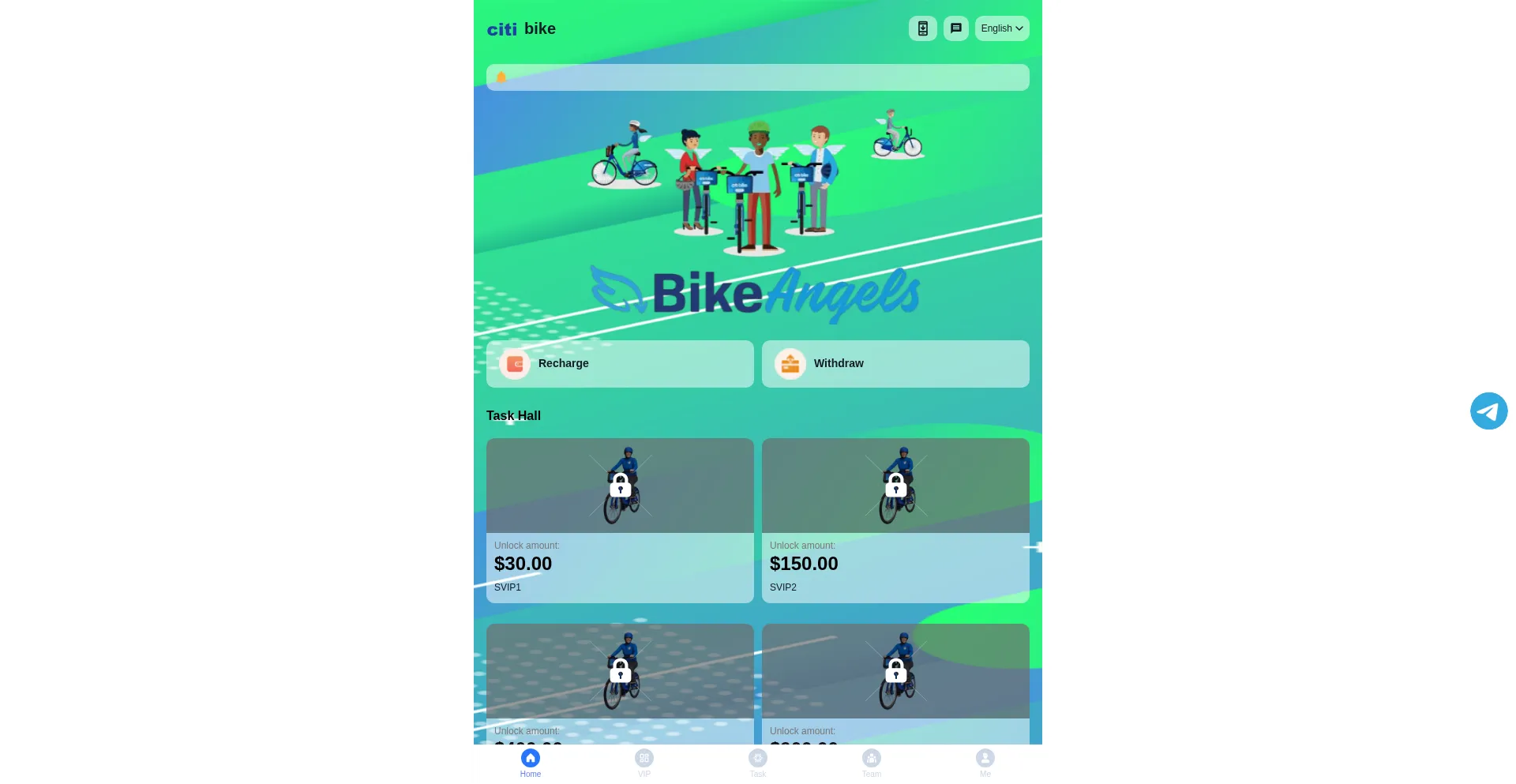 Website screenshot of Bike007.vip