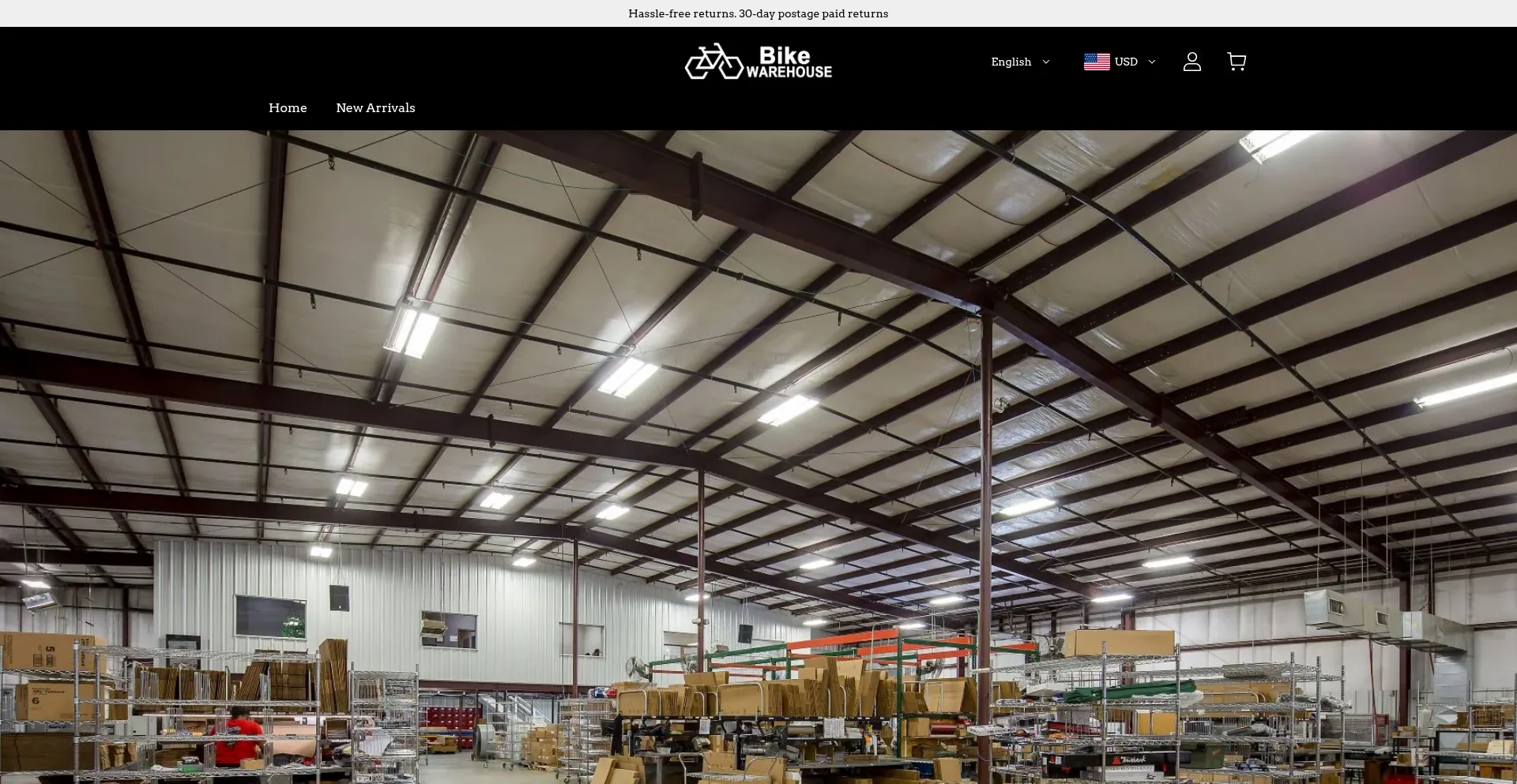 Website screenshot of Bike-warehouse.com