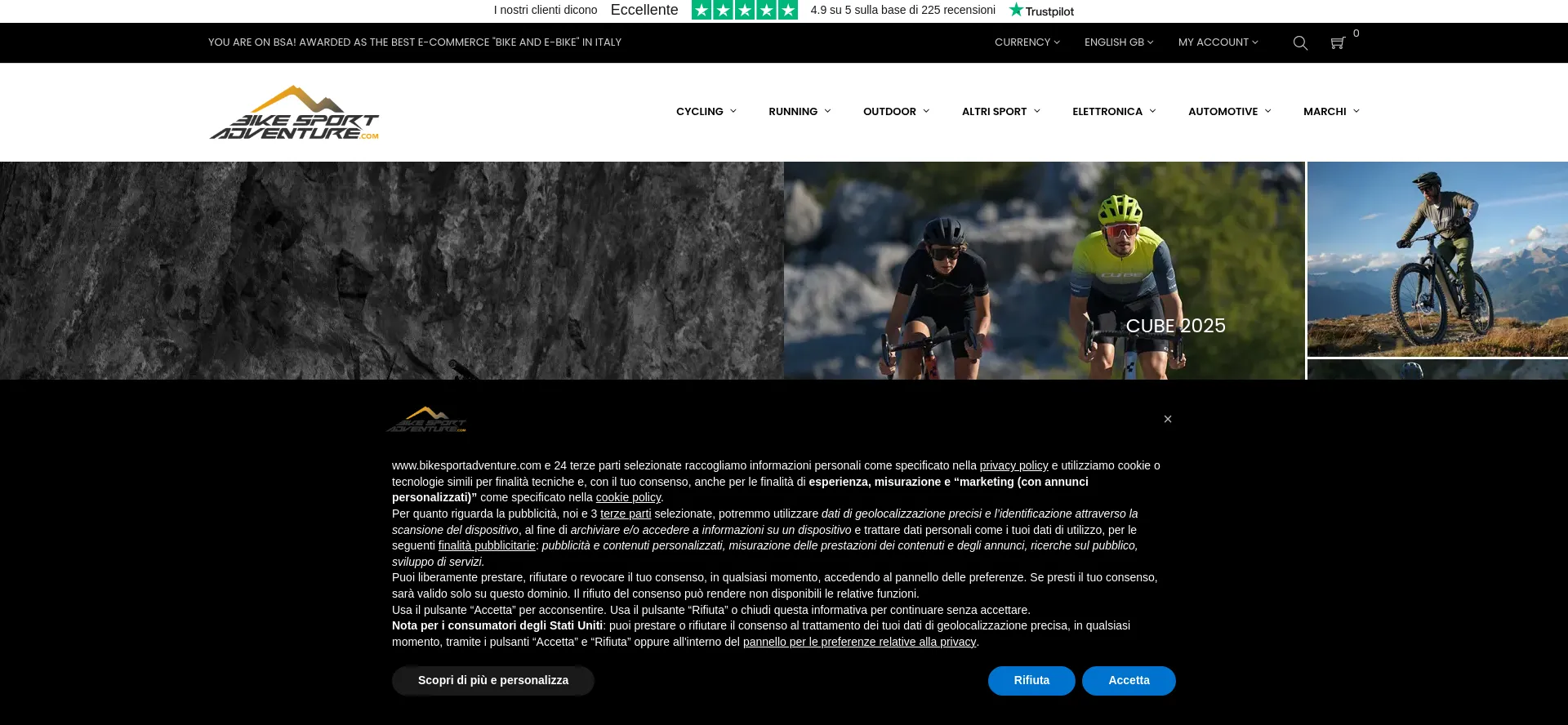 Website screenshot of Bikesportadventure.com