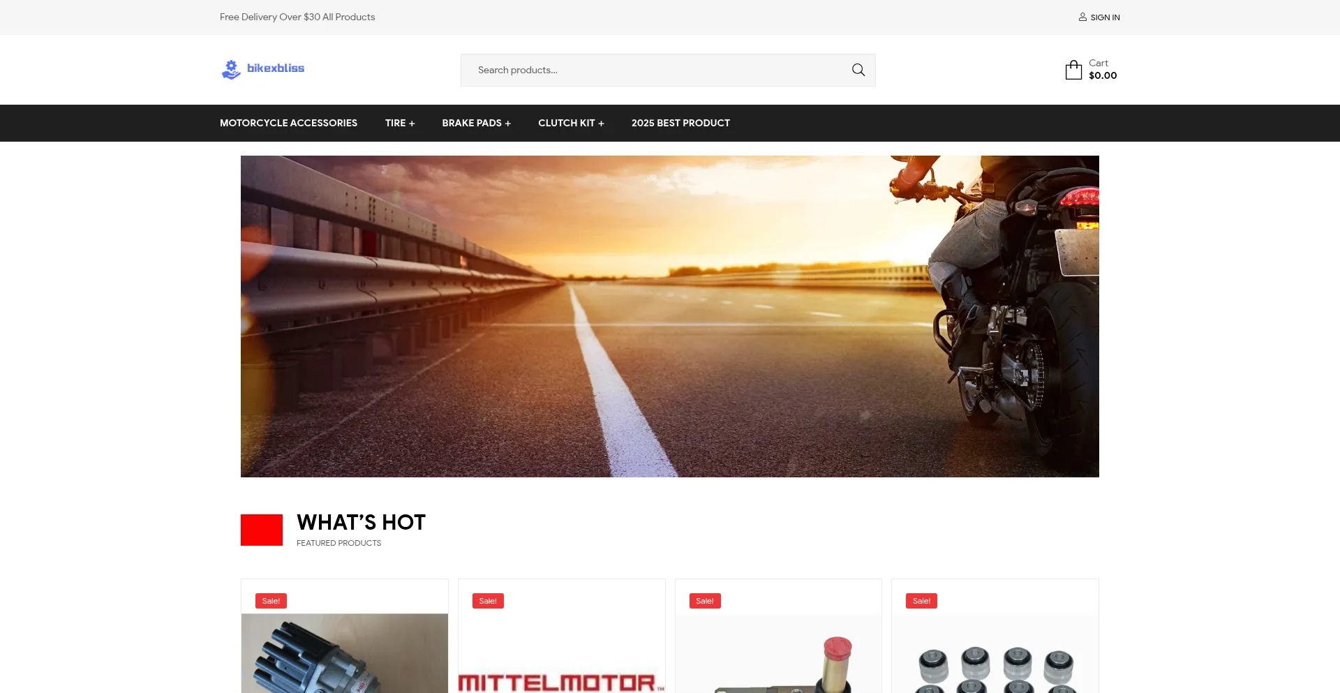 Website screenshot of Bikexbliss.com