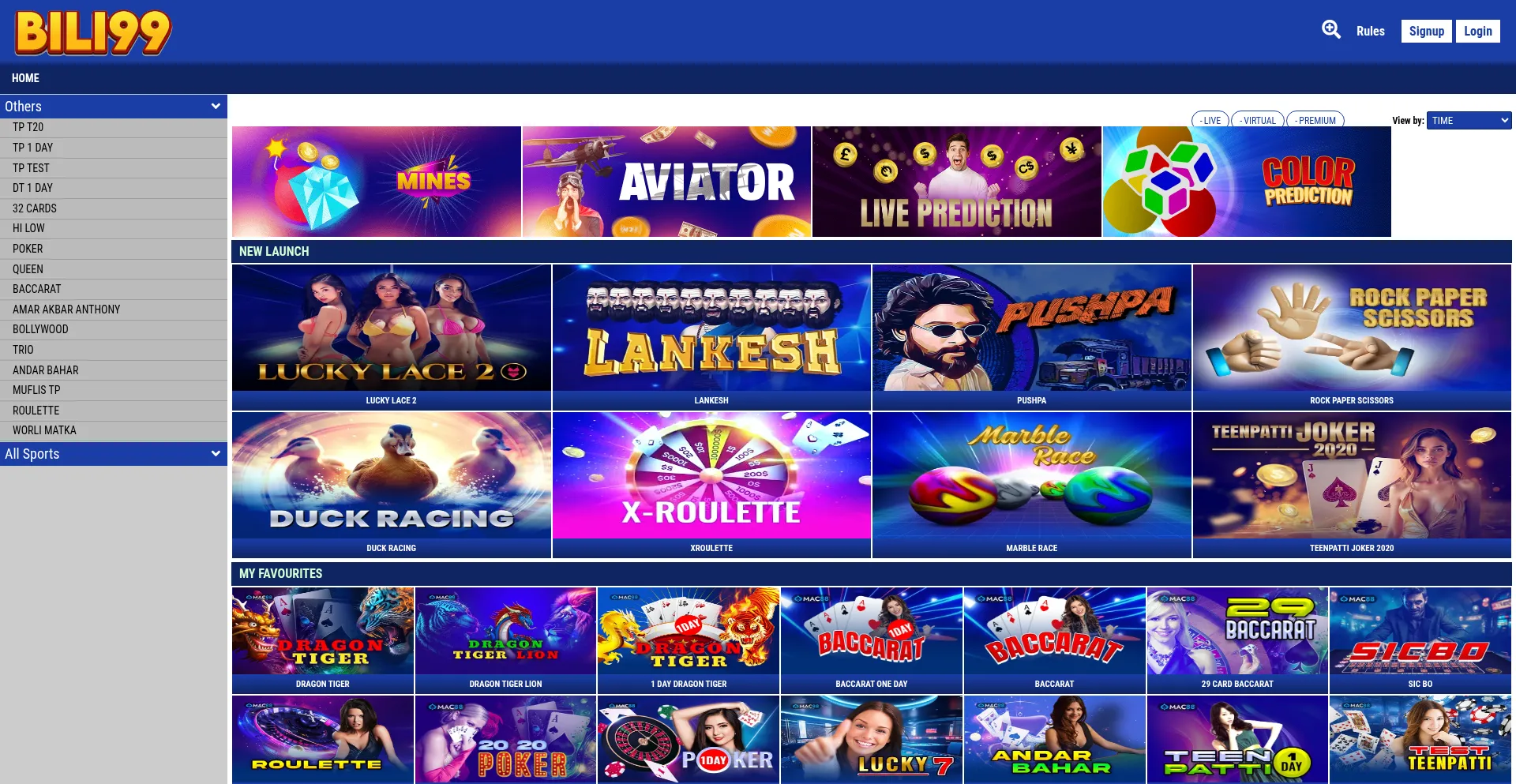 Website screenshot of Bili99.co