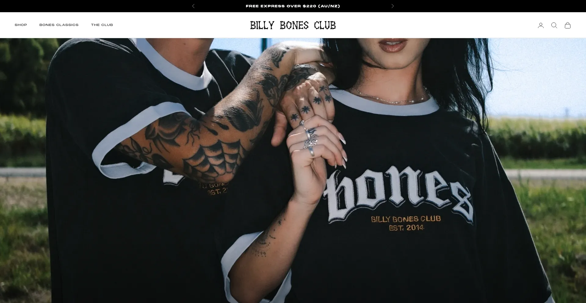 Billybonesclub.com Screenshot