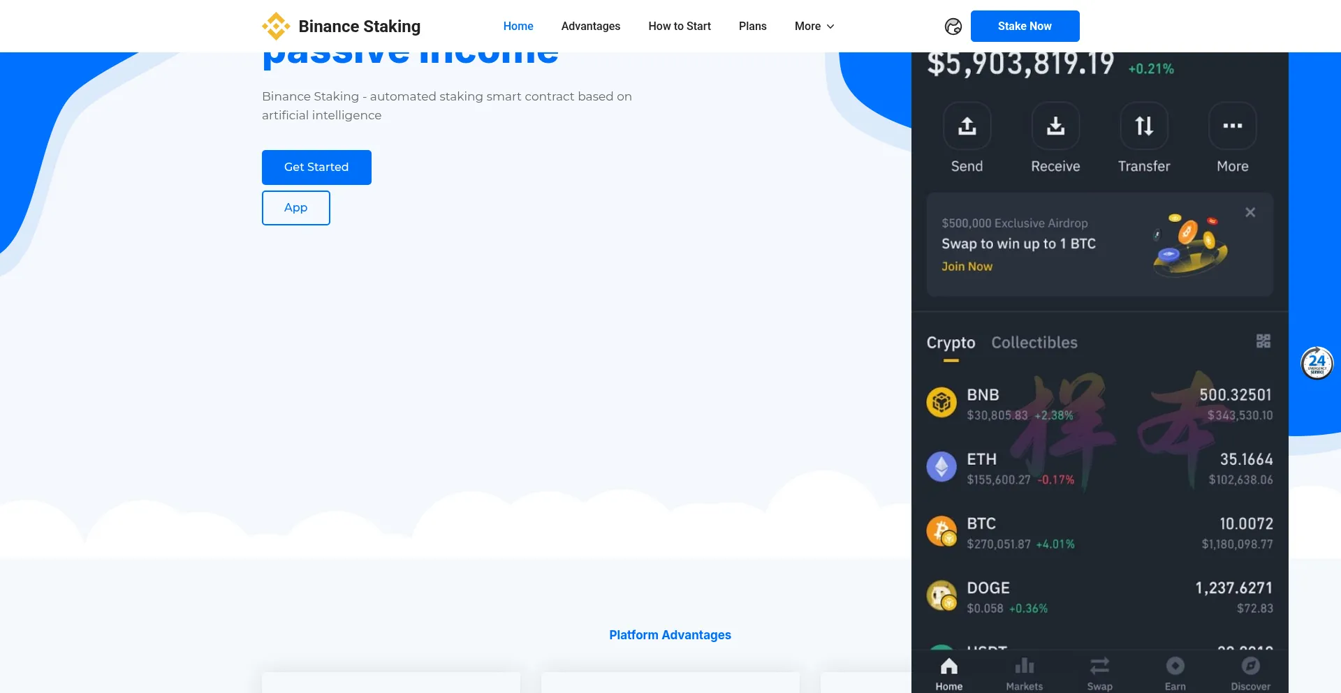 Website screenshot of Bin-pledgeservice.net