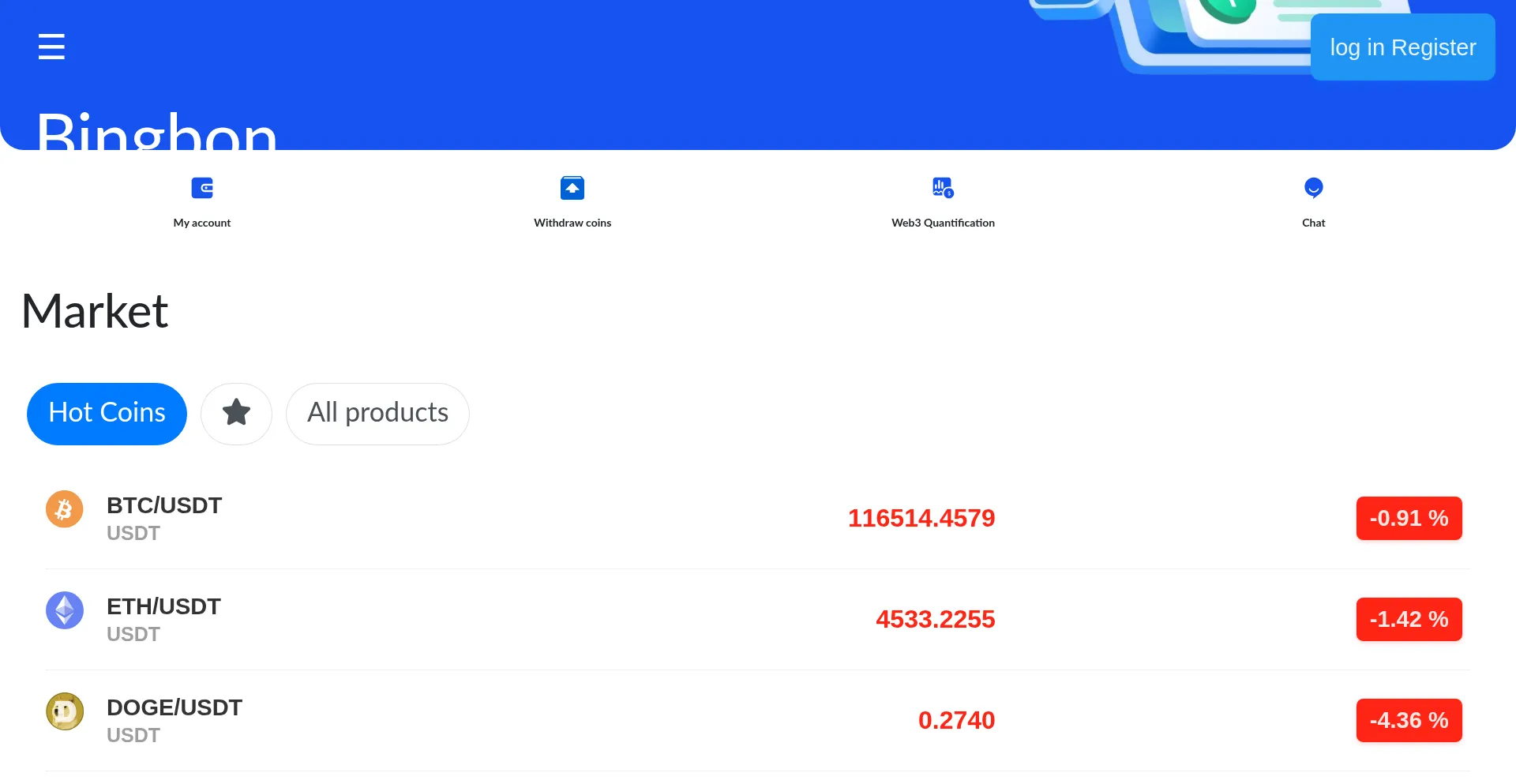 Bingbongcrypto.com Screenshot