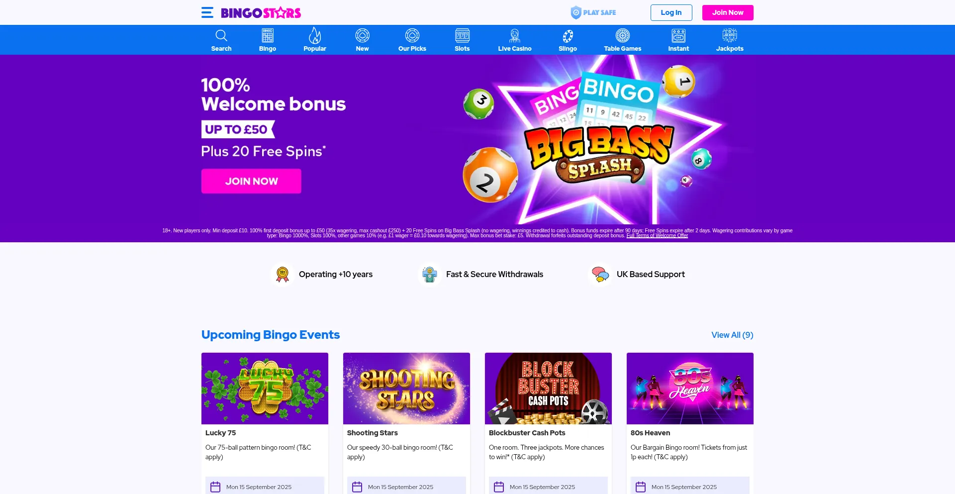 ¿És Seguro y Confiable Bingostars.com?