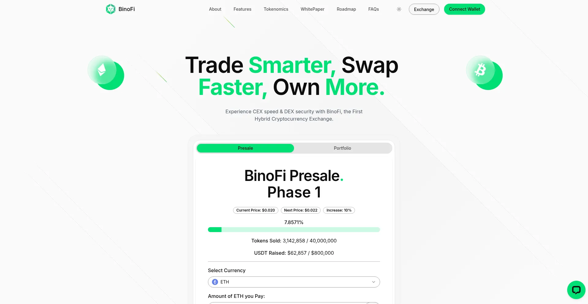 Website screenshot of Binofi.com