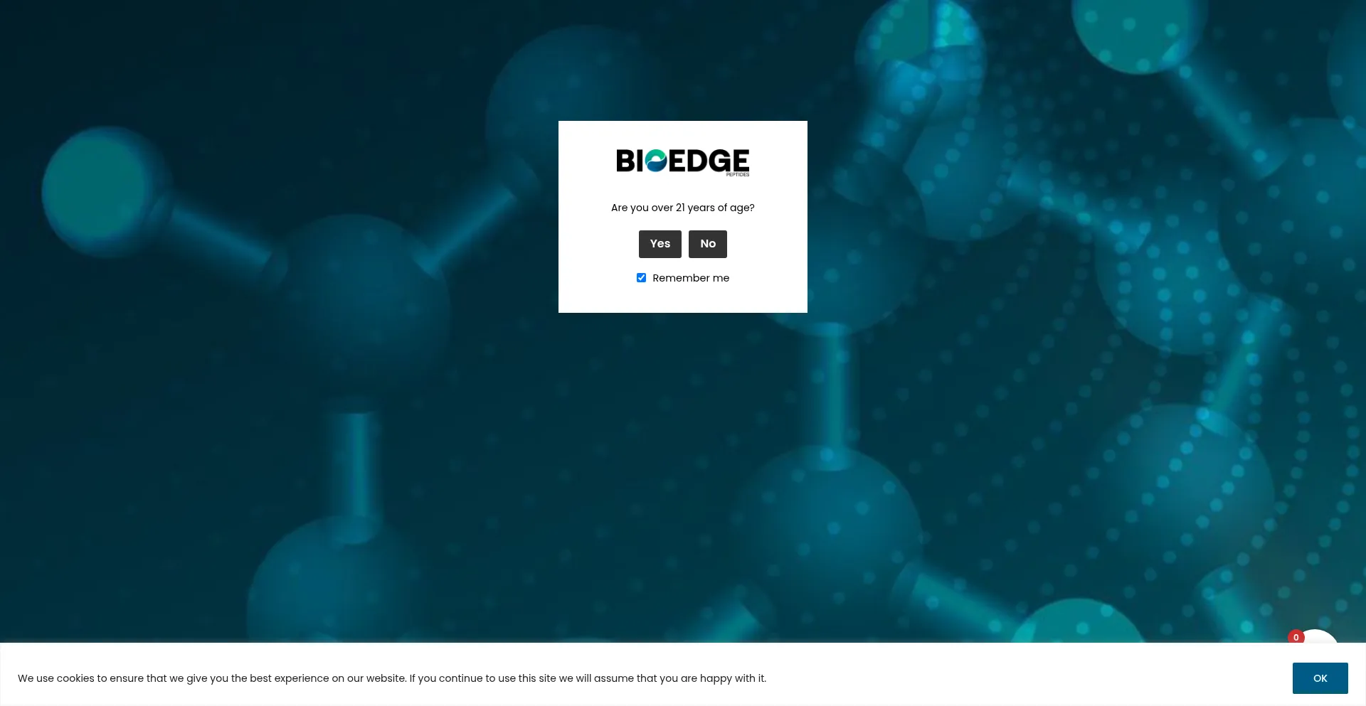 Website screenshot of Bioedgeresearchlabs.com