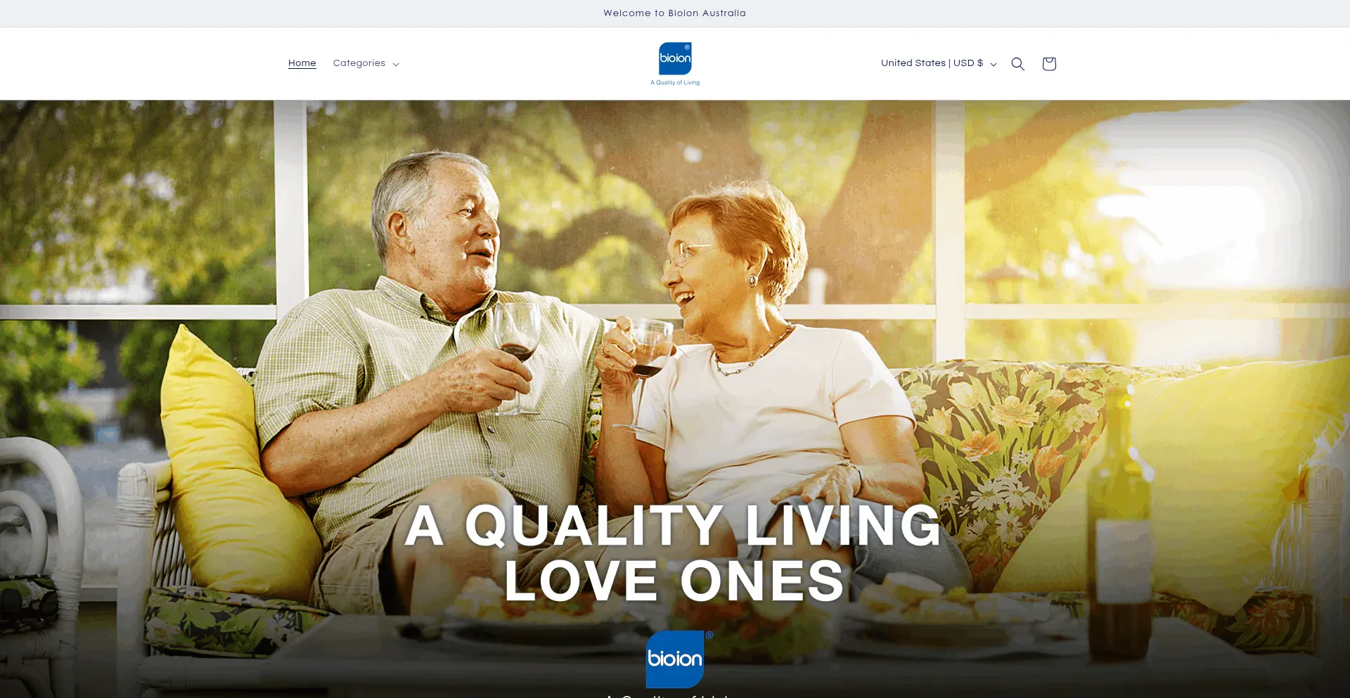 Website screenshot of Bioionaustralia.com