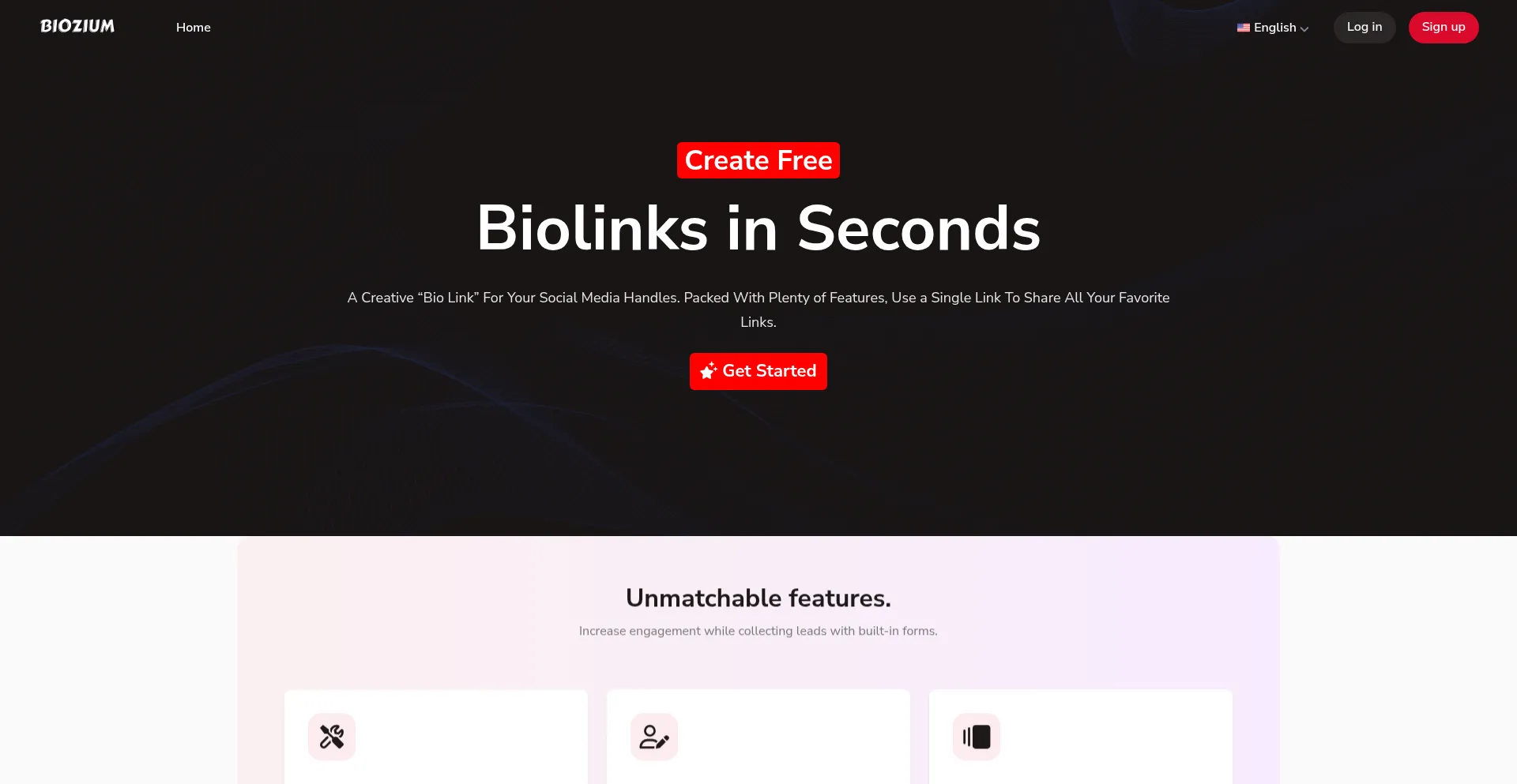Website screenshot of Biozium.com