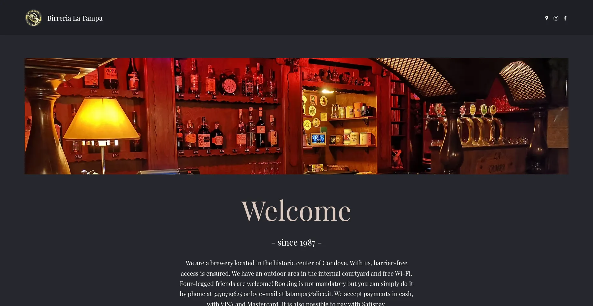 Website screenshot of Birrerialatampa.it