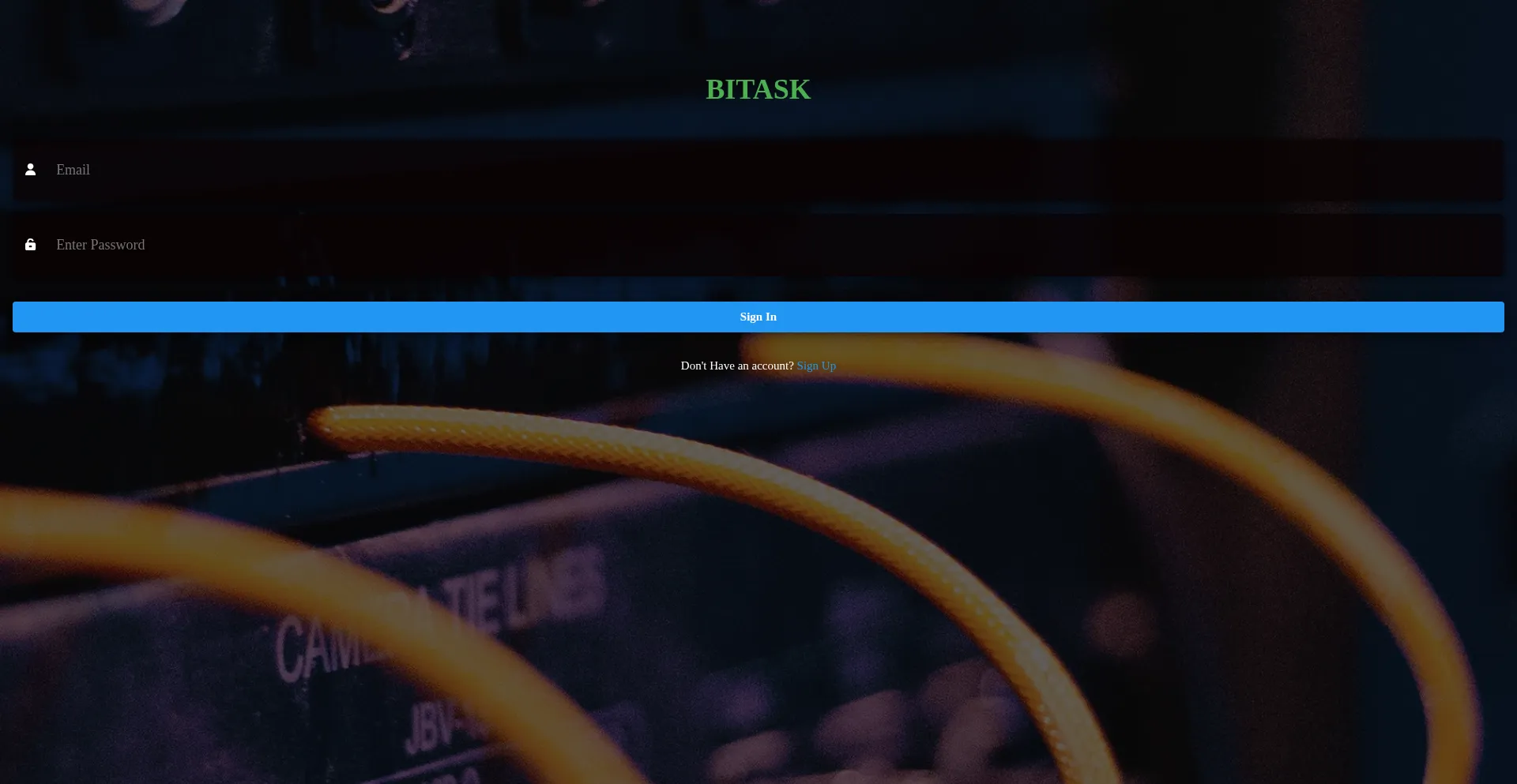 Website screenshot of Bitask.cc