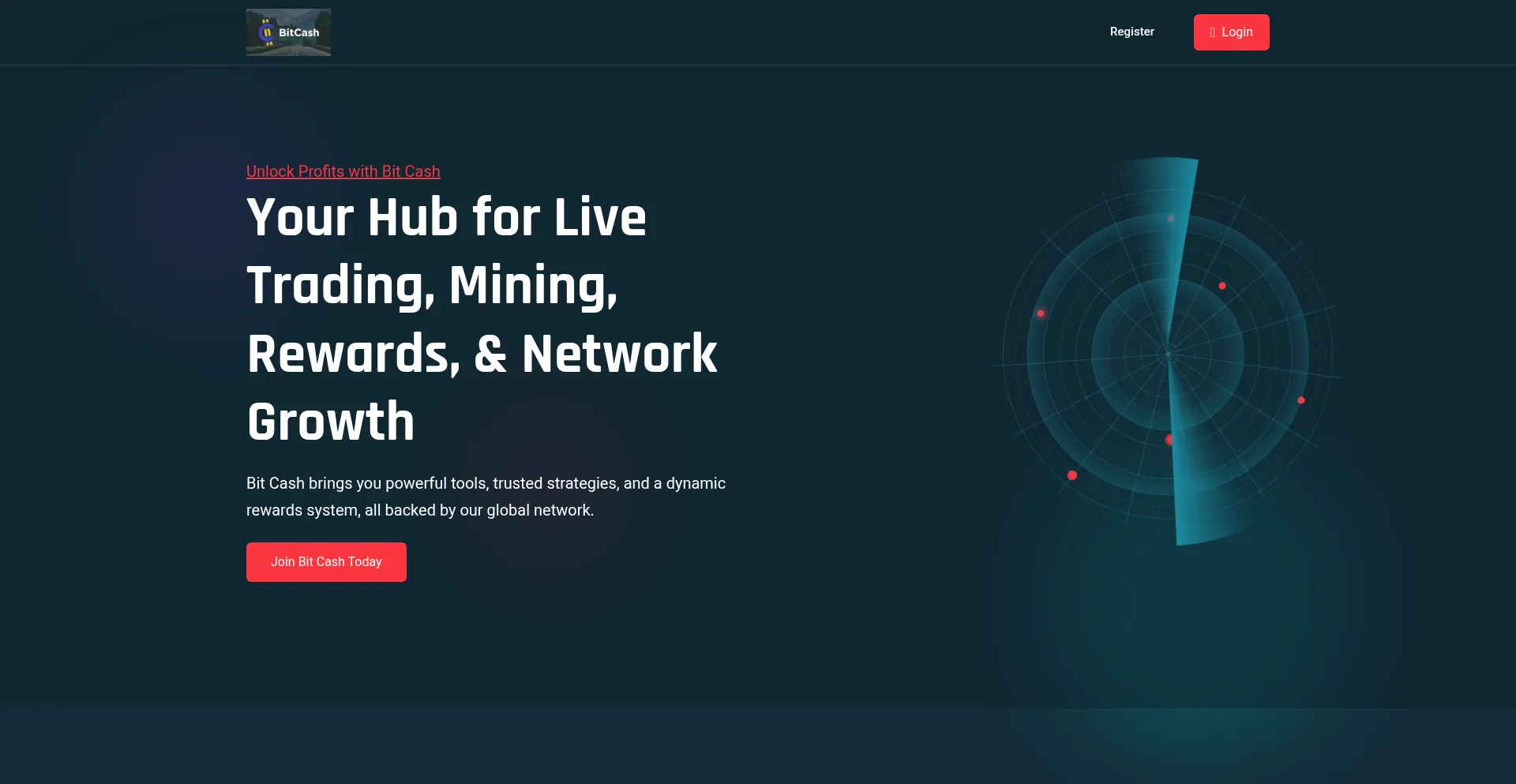 Website screenshot of Bitcesh.com