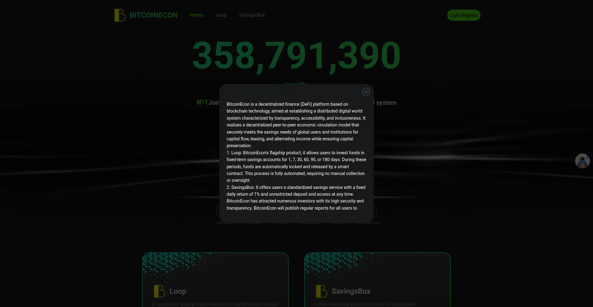 Bitcoinecon.com Screenshot