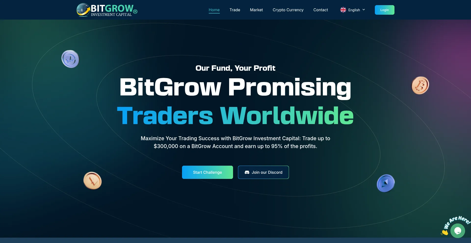 Website screenshot of Bitgrowinvestment.online