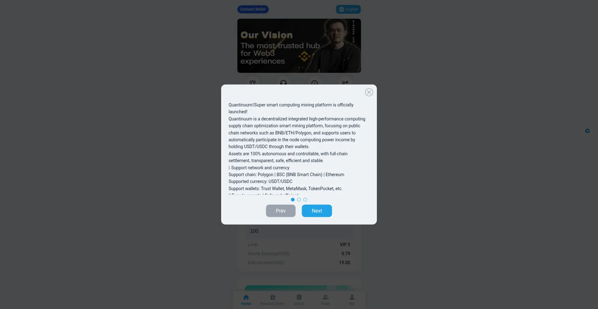 Website screenshot of Bitquantinuum.com