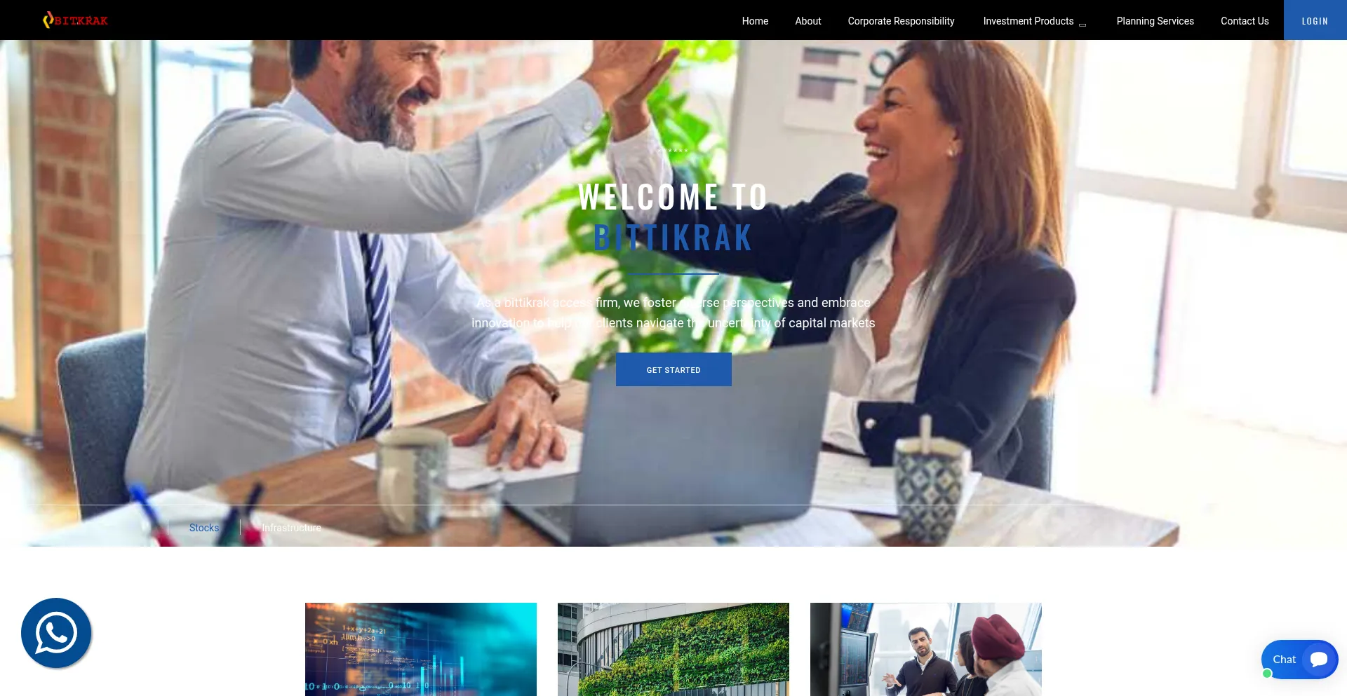 Website screenshot of Bittikrak.com