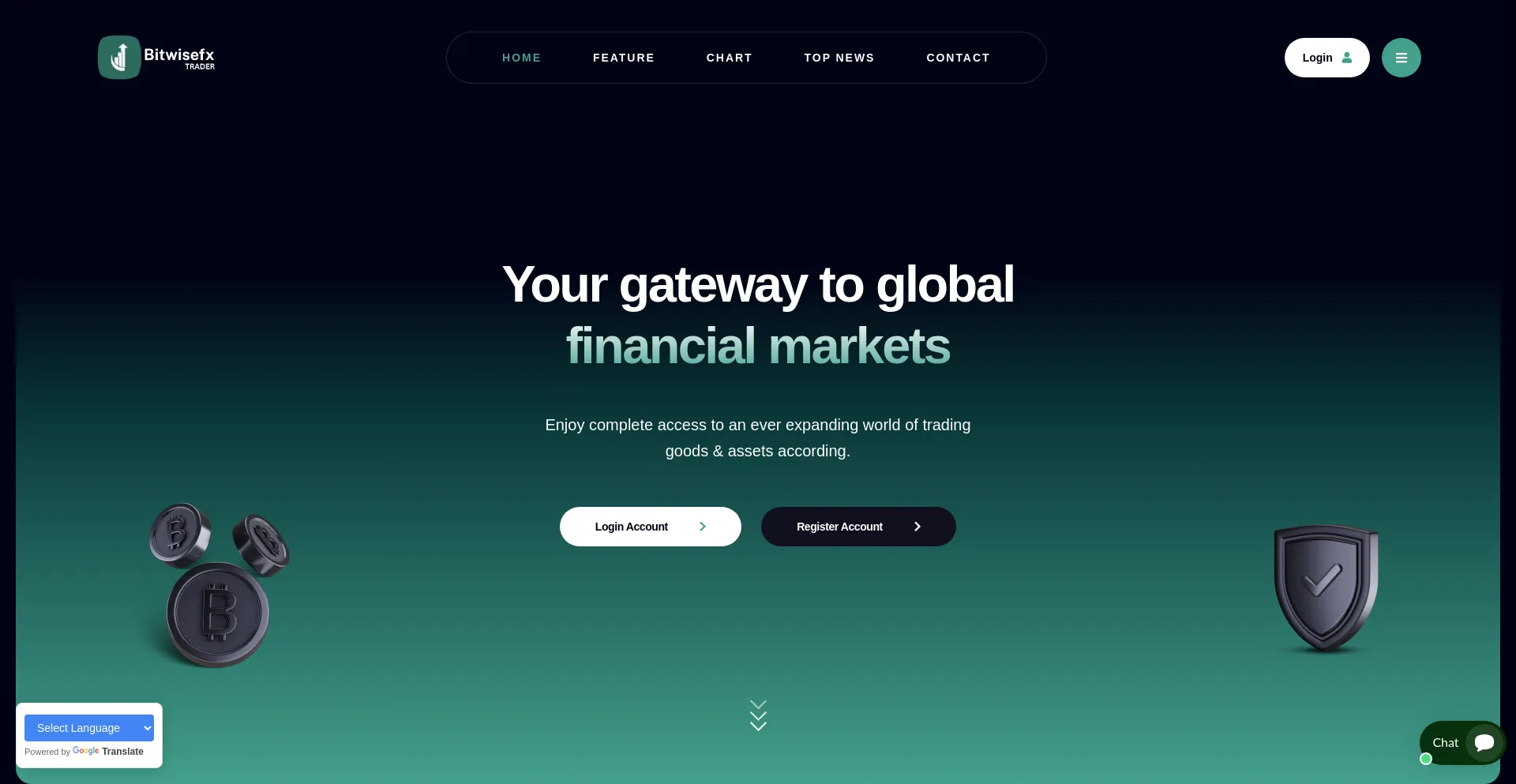 Website screenshot of Bitwisefxtrader.com