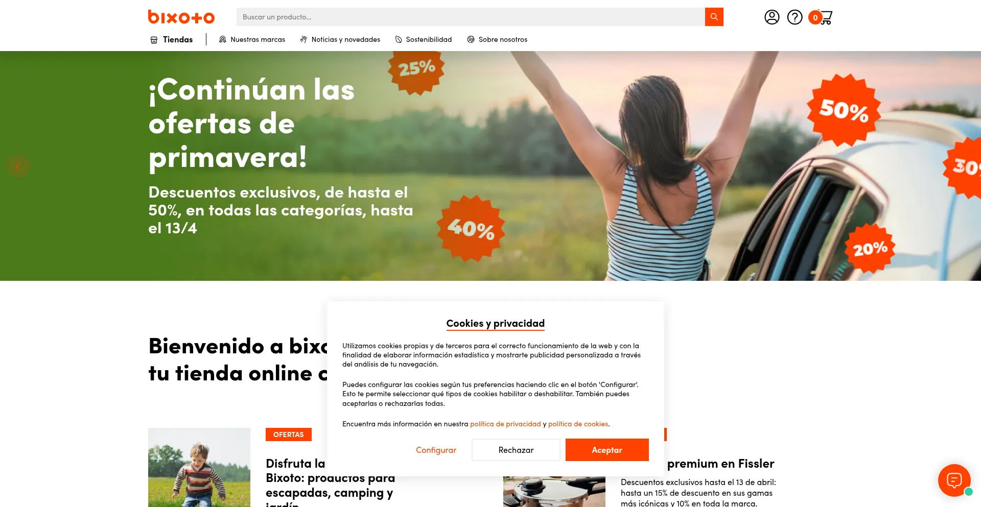 Website screenshot of Bixoto.com
