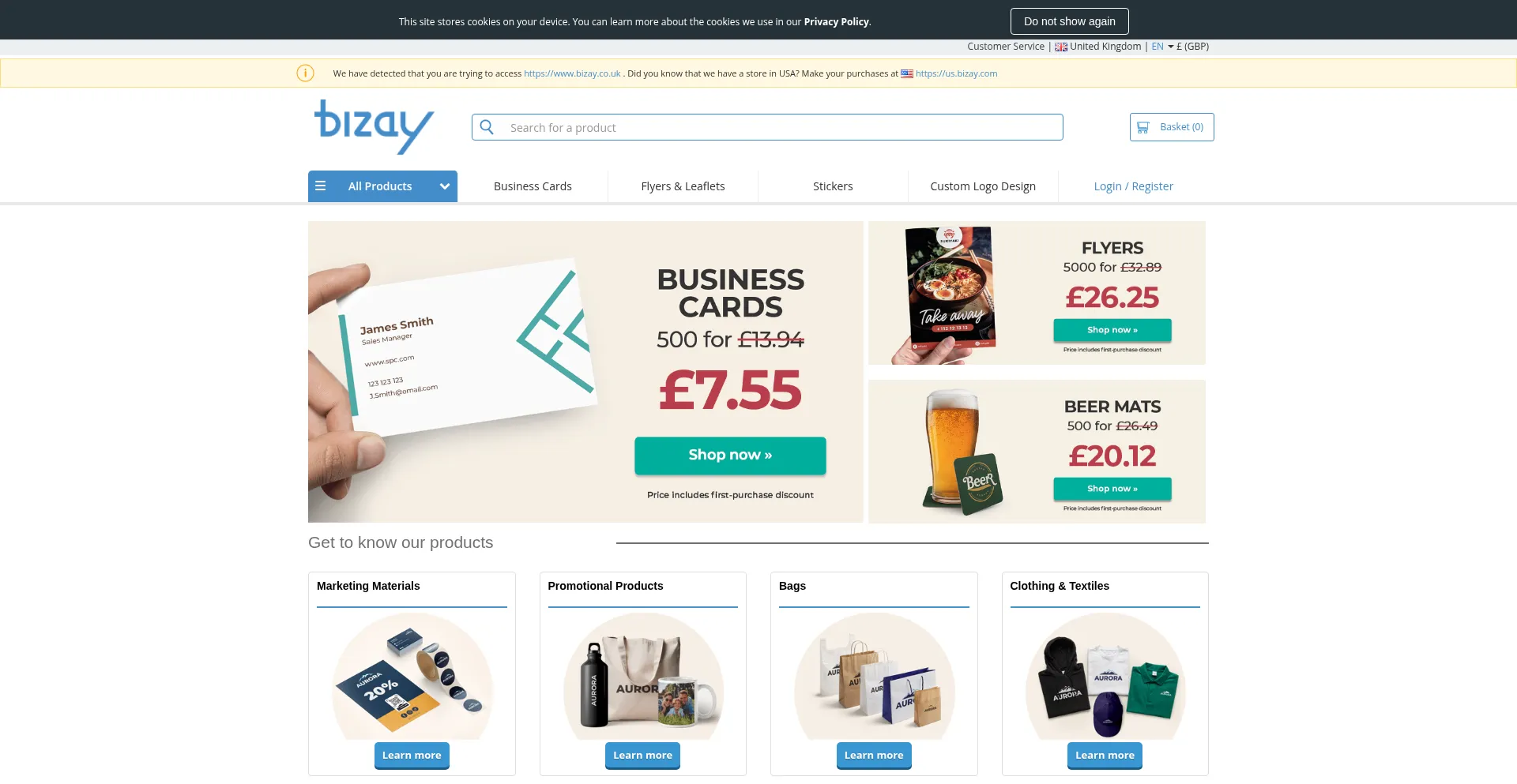 Bizay.co.uk Screenshot