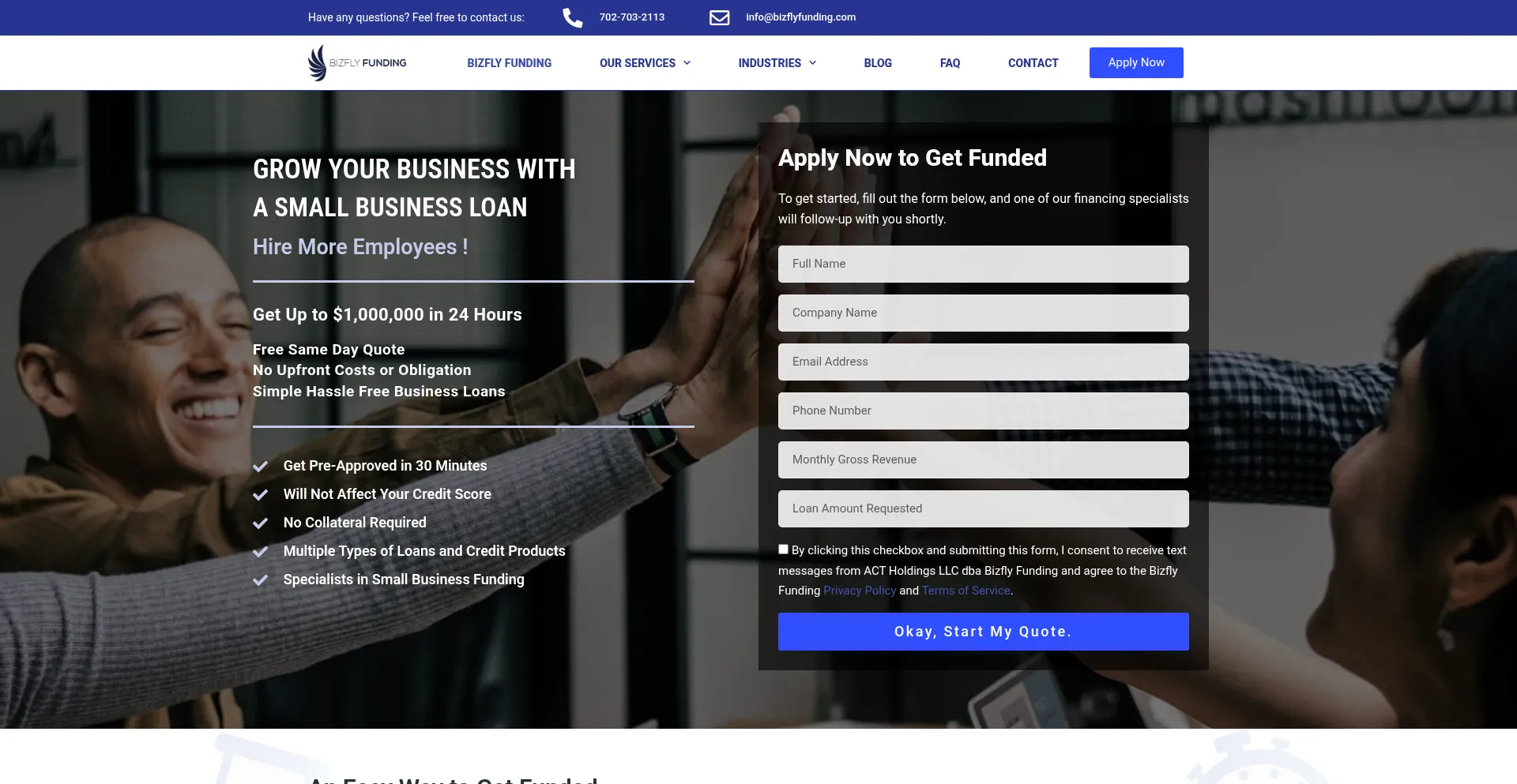 Bizflyfunding.com Screenshot