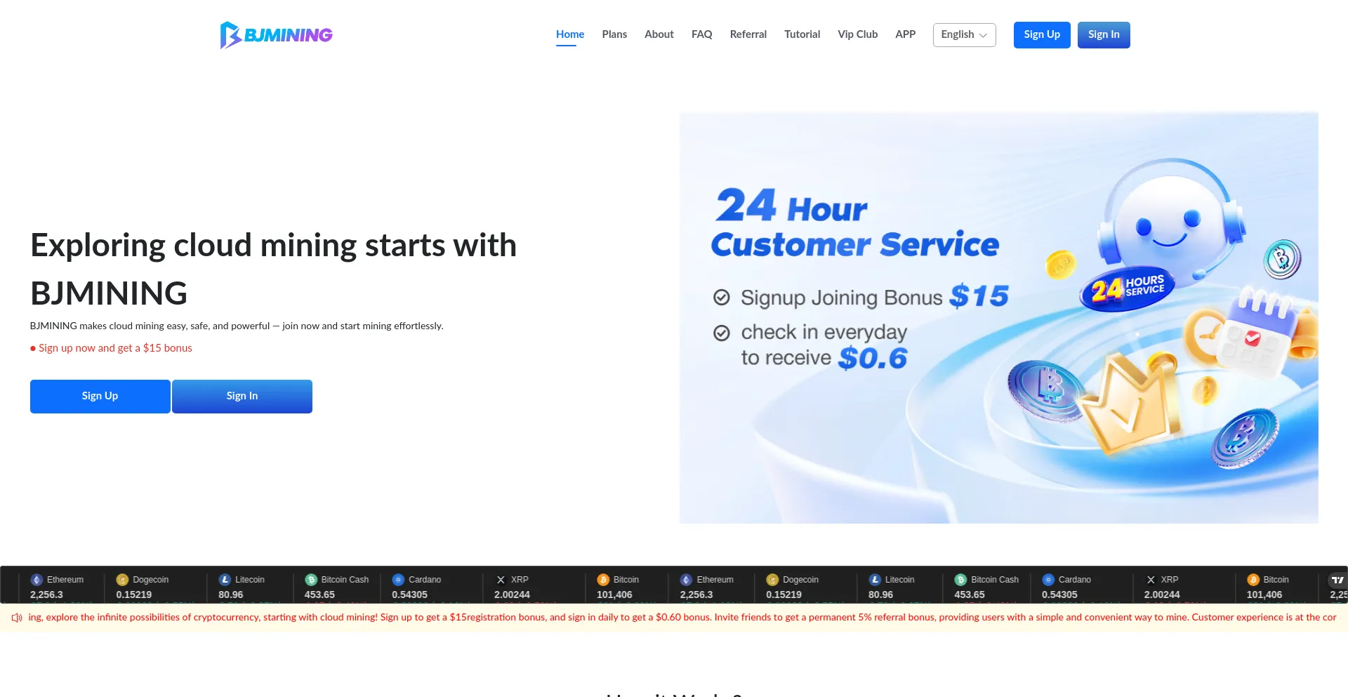 Website screenshot of Bjmining.com