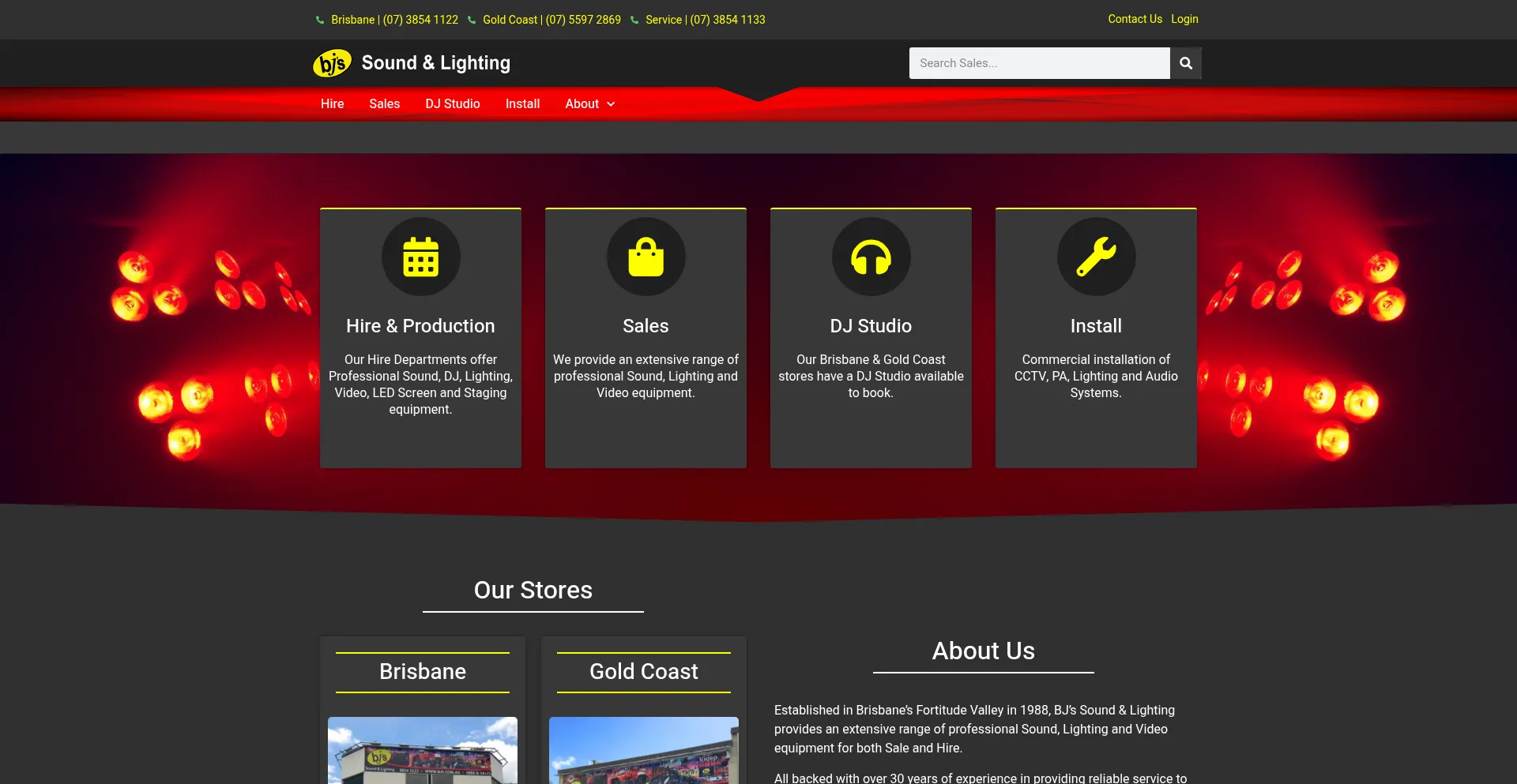 Website screenshot of Bjs.com.au
