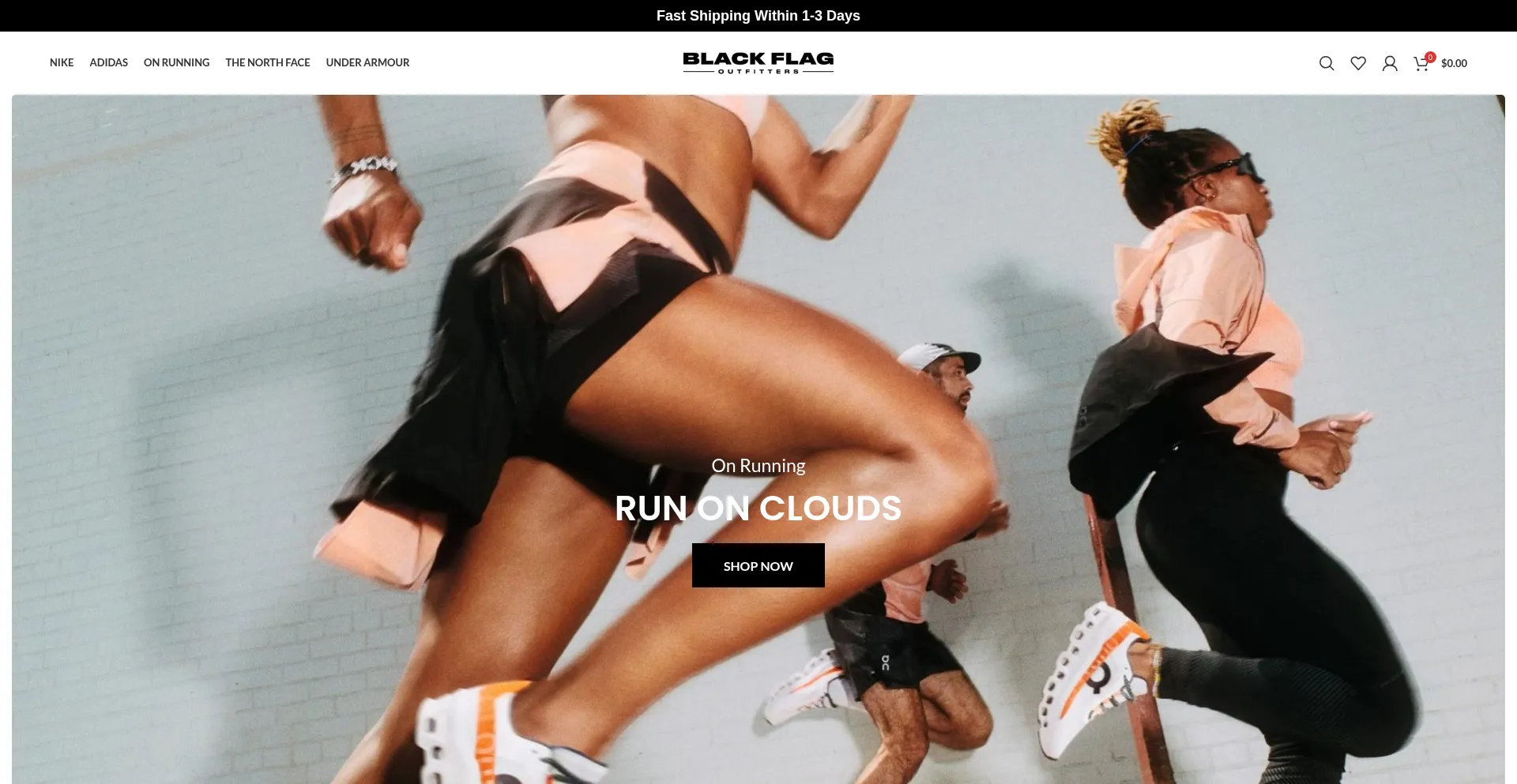 Website screenshot of Blackflagoutfitters.shop