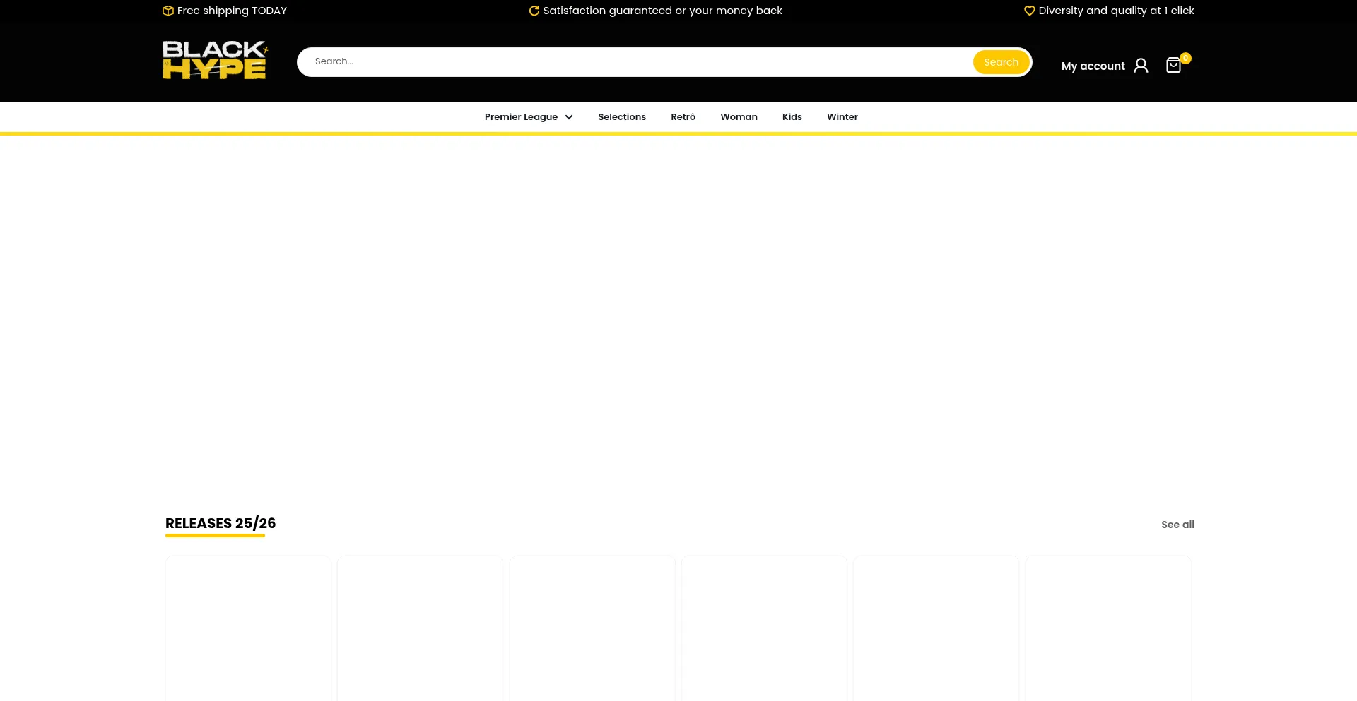 Website screenshot of Blackhype.co.uk