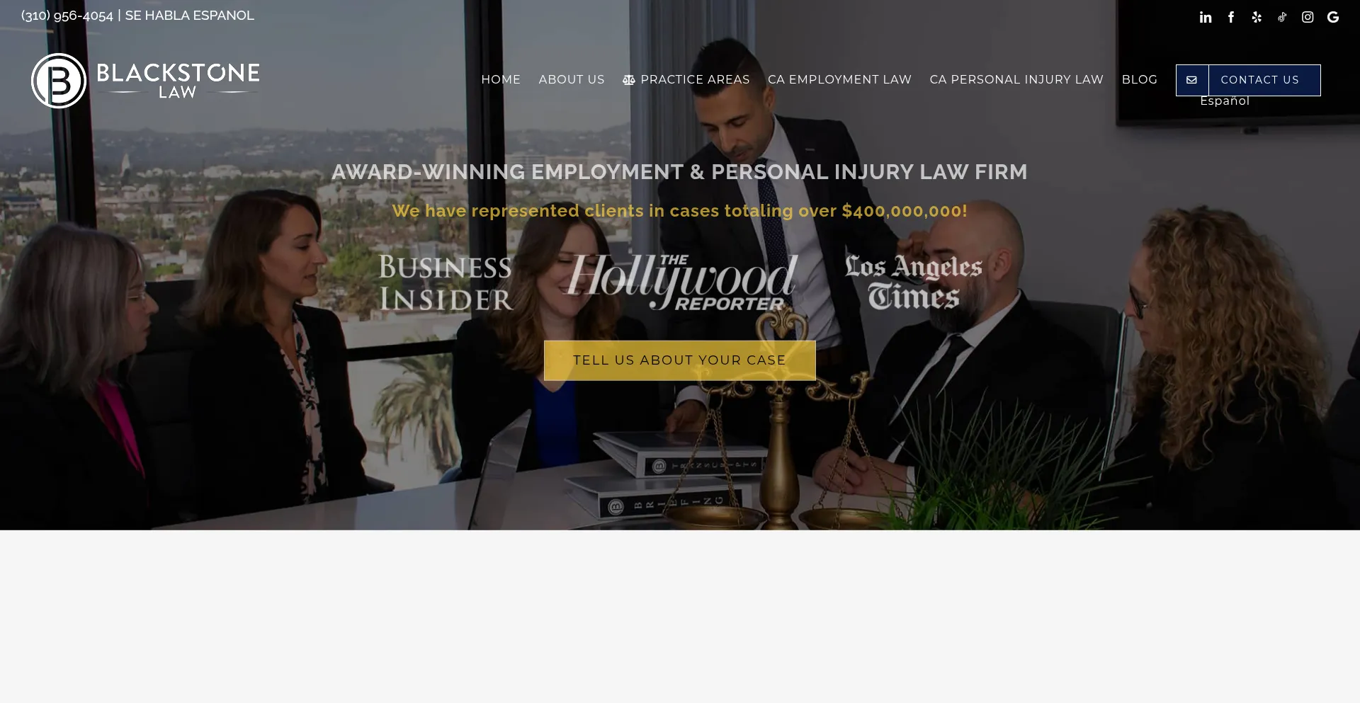 Website screenshot of Blackstonepc.com