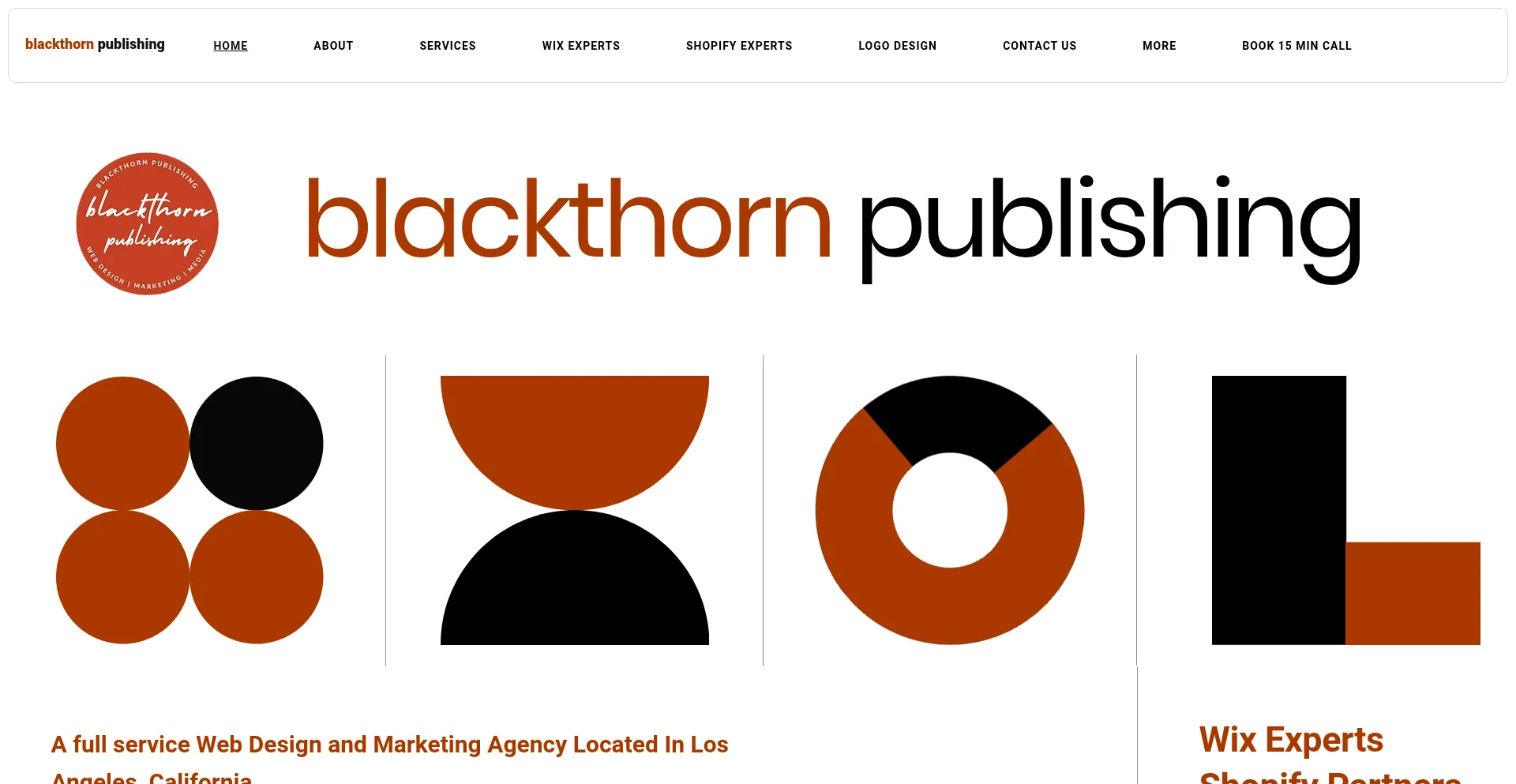 Website screenshot of Blackthornpublishing.com