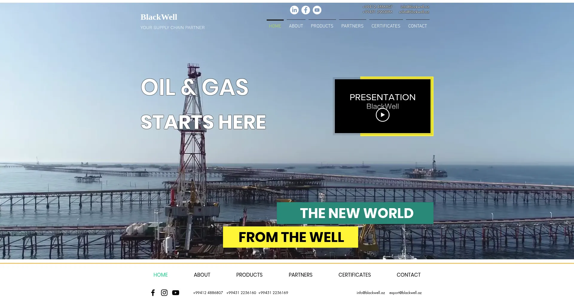Website screenshot of Blackwell.az