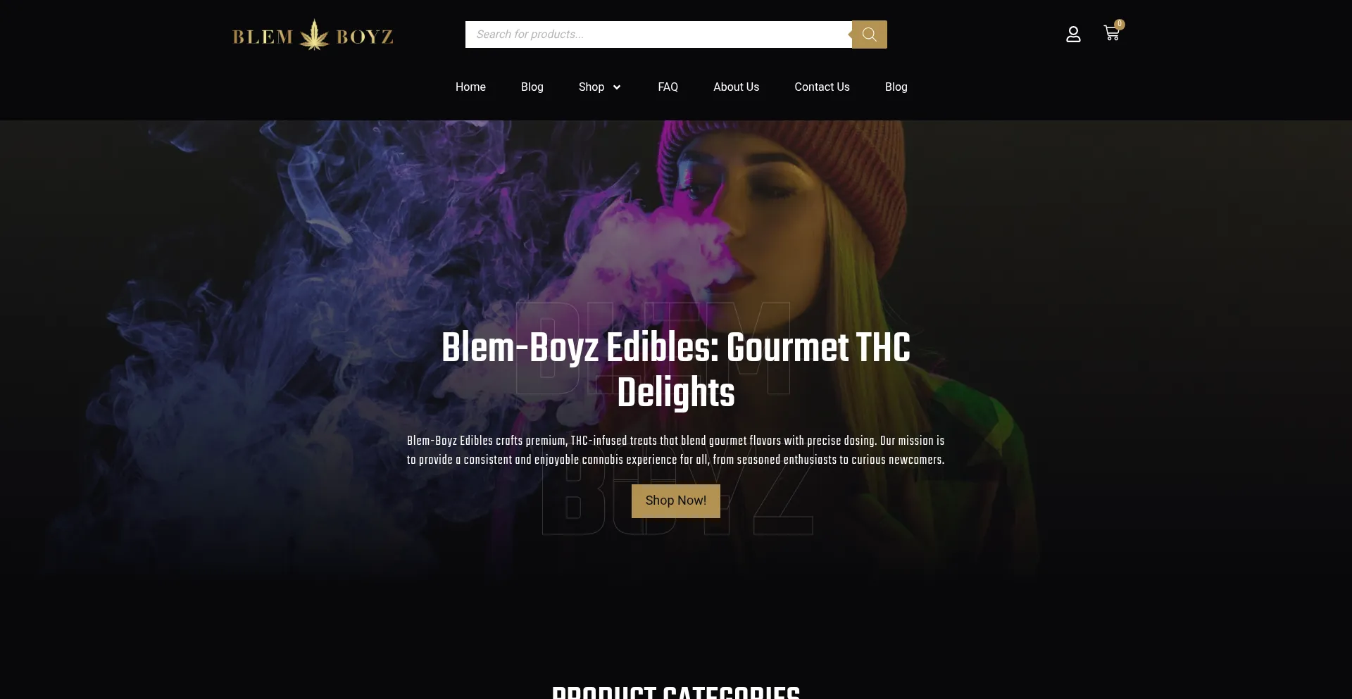 Website screenshot of Blem-boyz.com